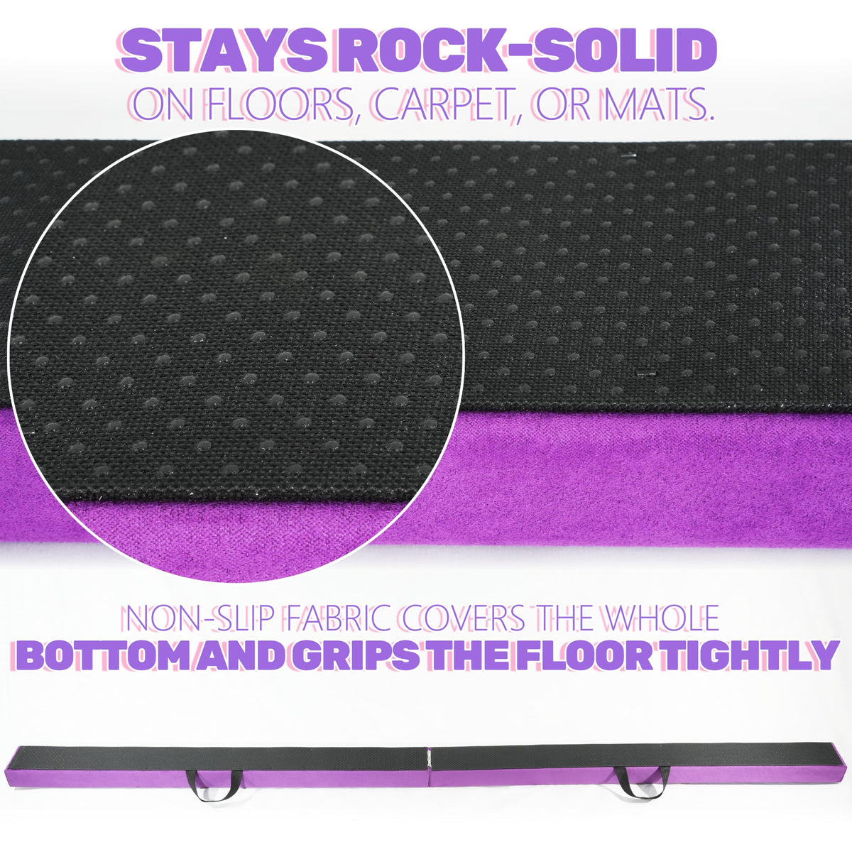 8FT Folding Balance Beam Gymnastics Floor Beam Gymnastics - FC FUNCHEER Official Imagery - 6