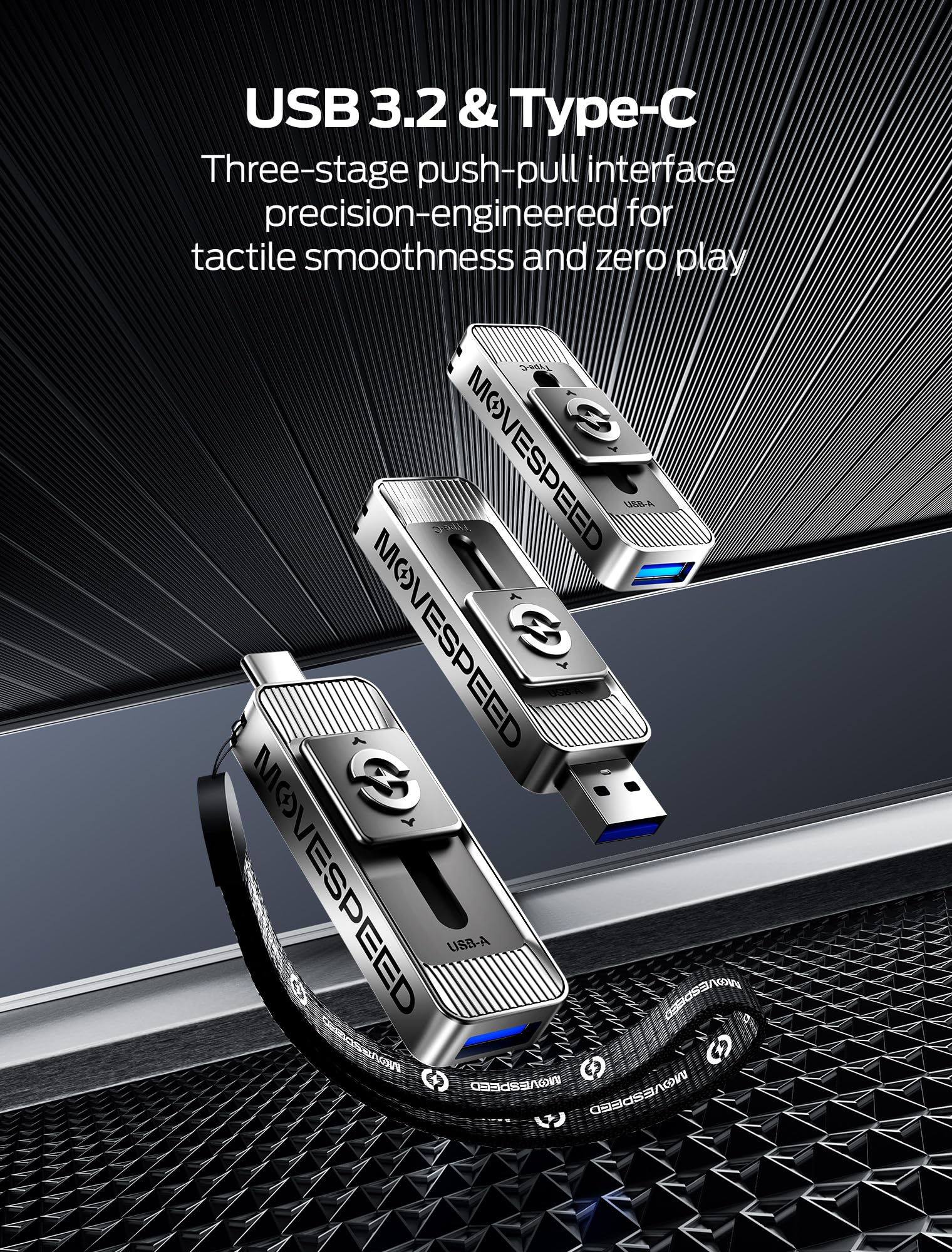 MOVE SPEED 512GB Solid State Drives with Dual Ports & Push-Pull Design — 560MB/s - MOVE SPEED Official Product View 4