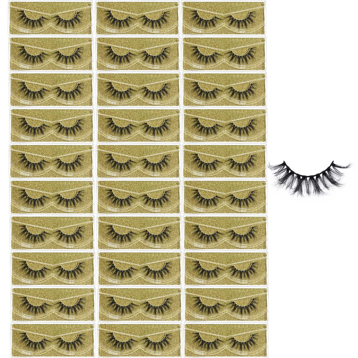 Wholesale Faux Mink Lashes 30 Pairs 3D A03 Medium Length - FARRED Official Imagery - 8