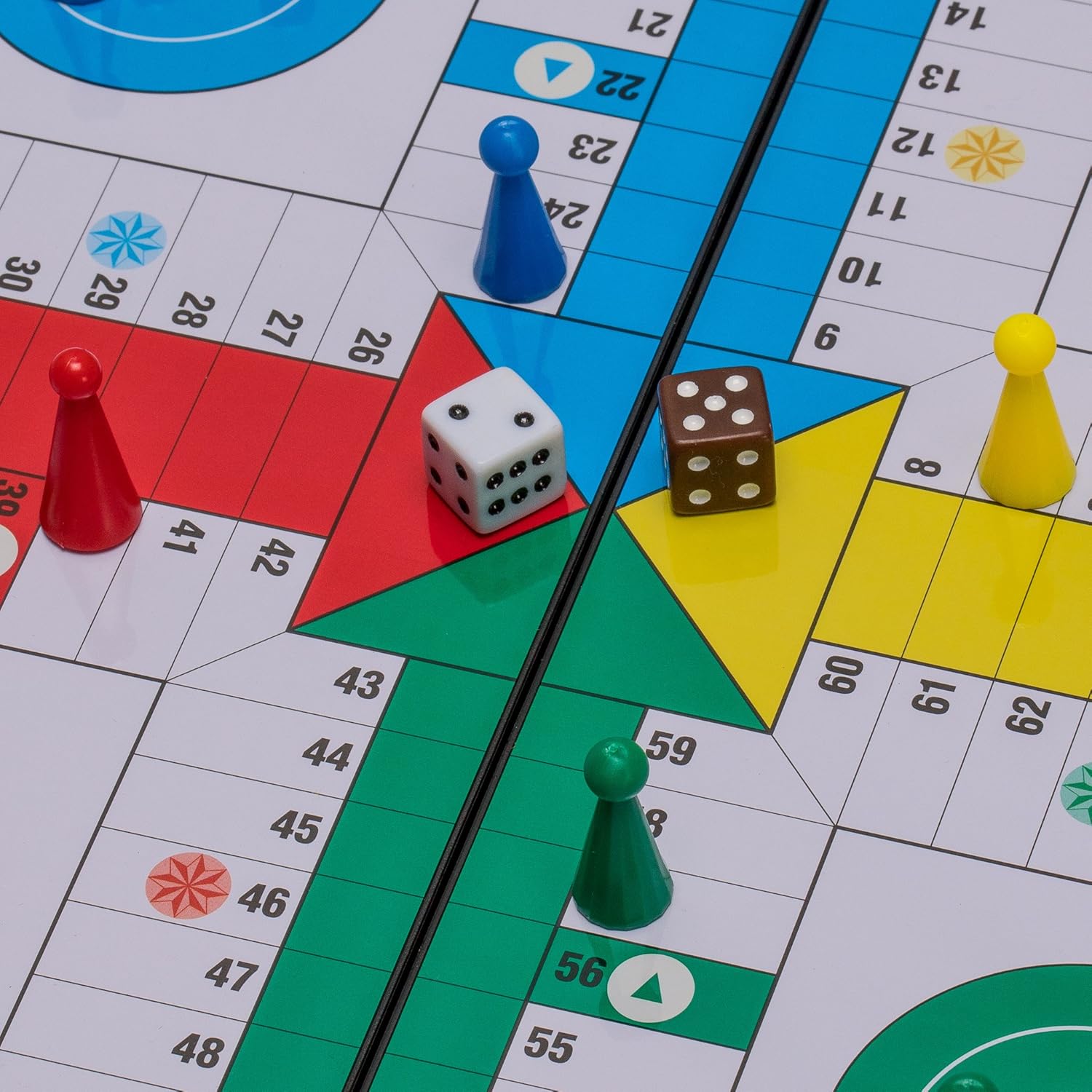 Magnetic Ludo travel game set with a 9.8-inch folding board, portable Yellow Mountain Imports strategy game for on-the-go play.
