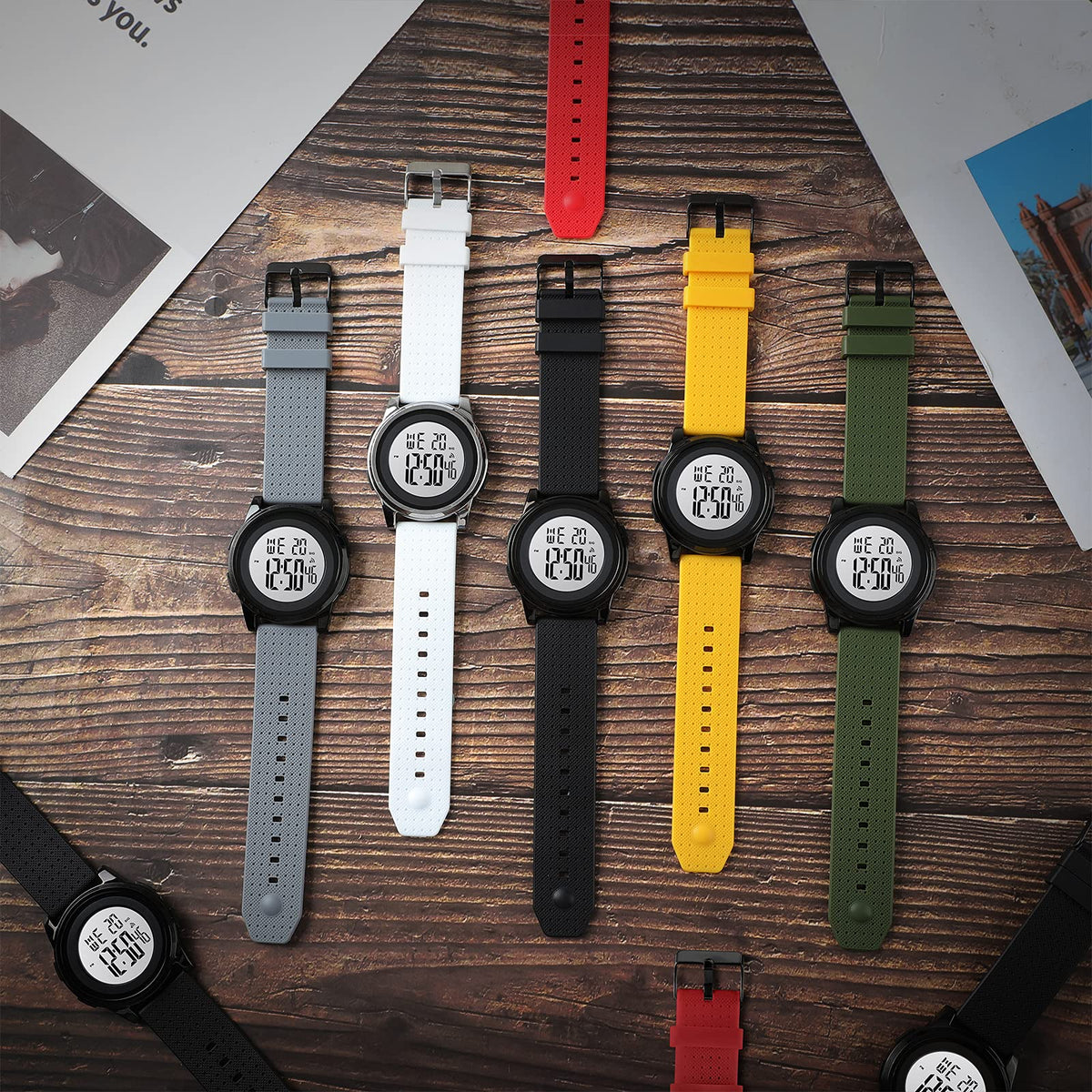 YUINK Mens Digital Watch Ultra Thin Sports Waterproof Simple - YUINK Official Imagery - 6