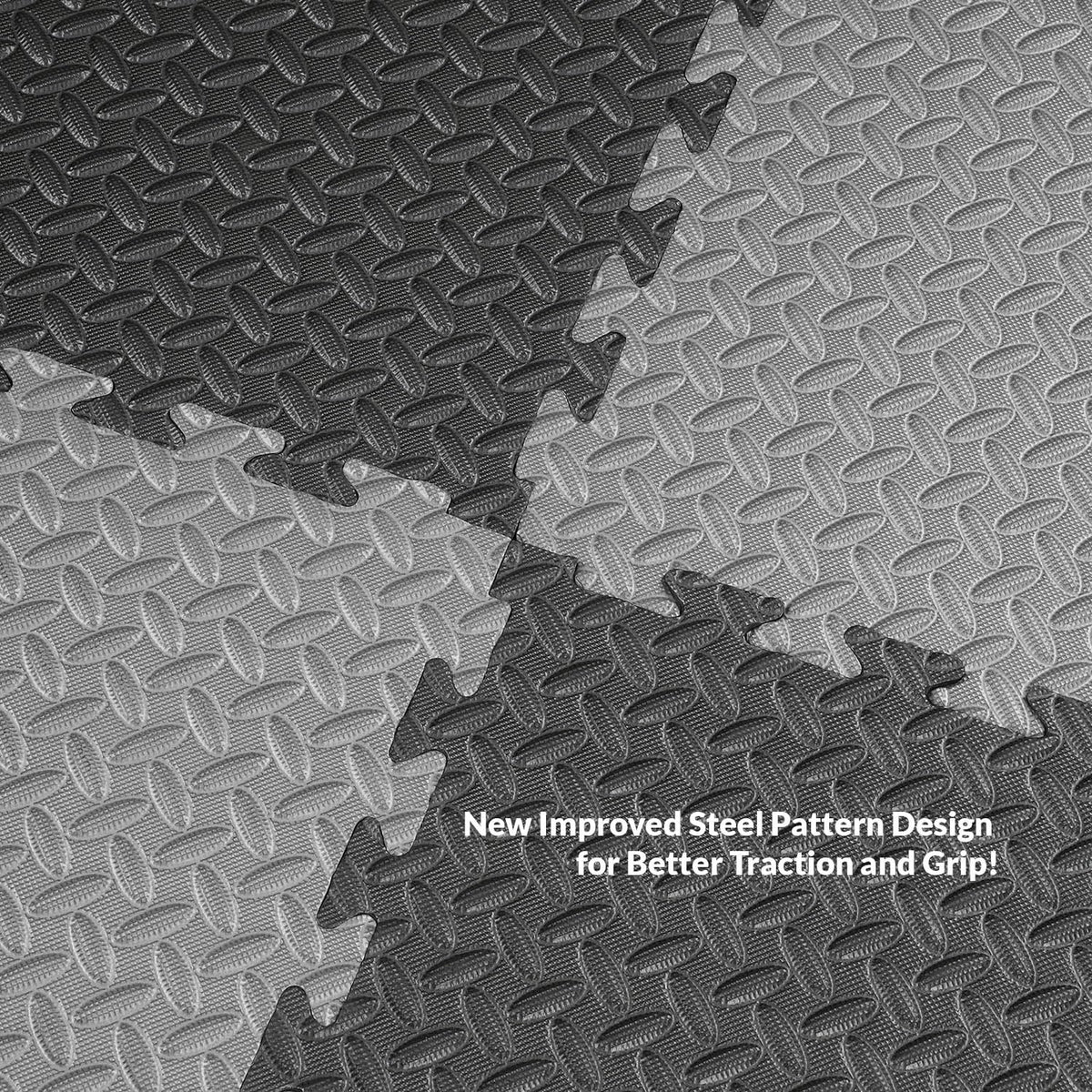 1 Extra Thick 48 sq ft Reversible EVA Gym Foam Floor Mat - Xspec Official Imagery - 5