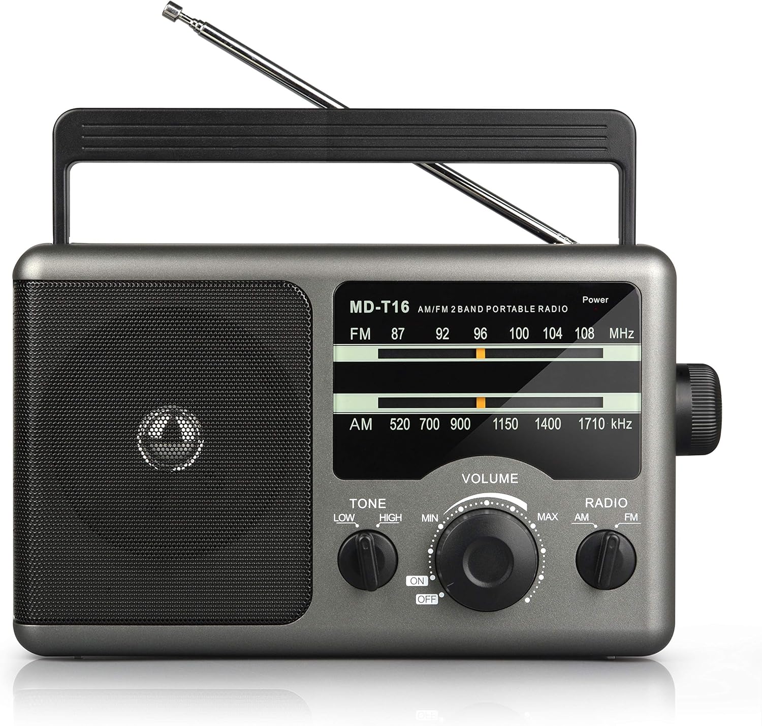 Greadio portable shortwave radio with LCD display, AM/FM tuner, and high reception quality, compact transistor radio for travel.