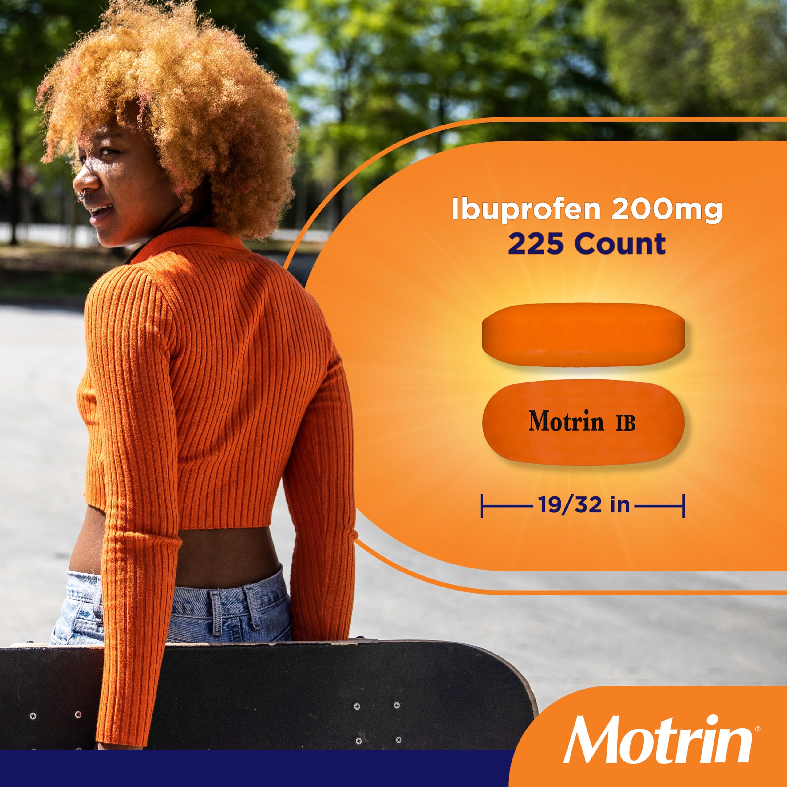 Motrin IB Ibuprofen 200mg Pain Reliever 225 Tablets