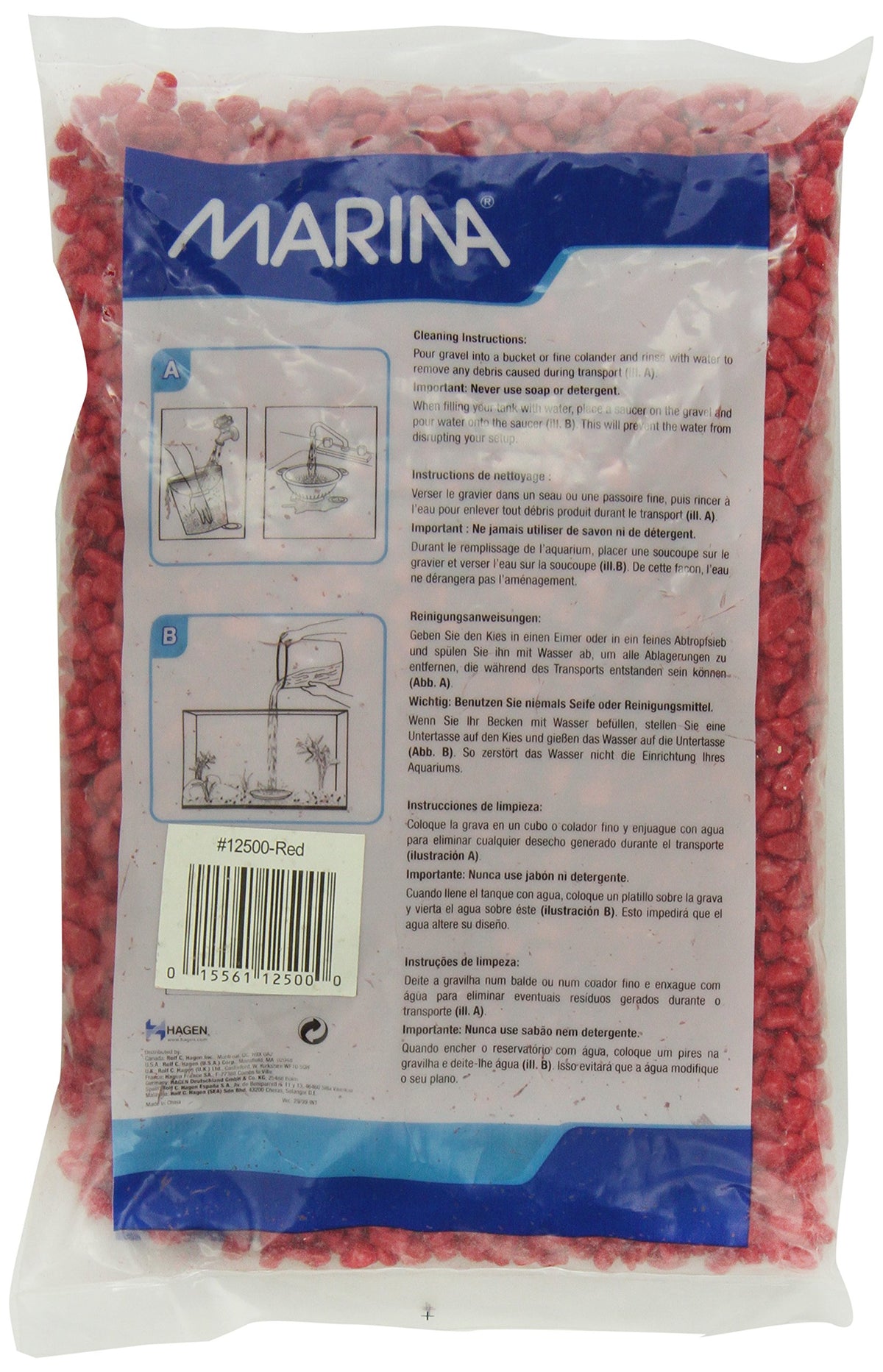 Marina Decorative Aquarium Gravel Red 2kg - Marina Official Imagery - 3