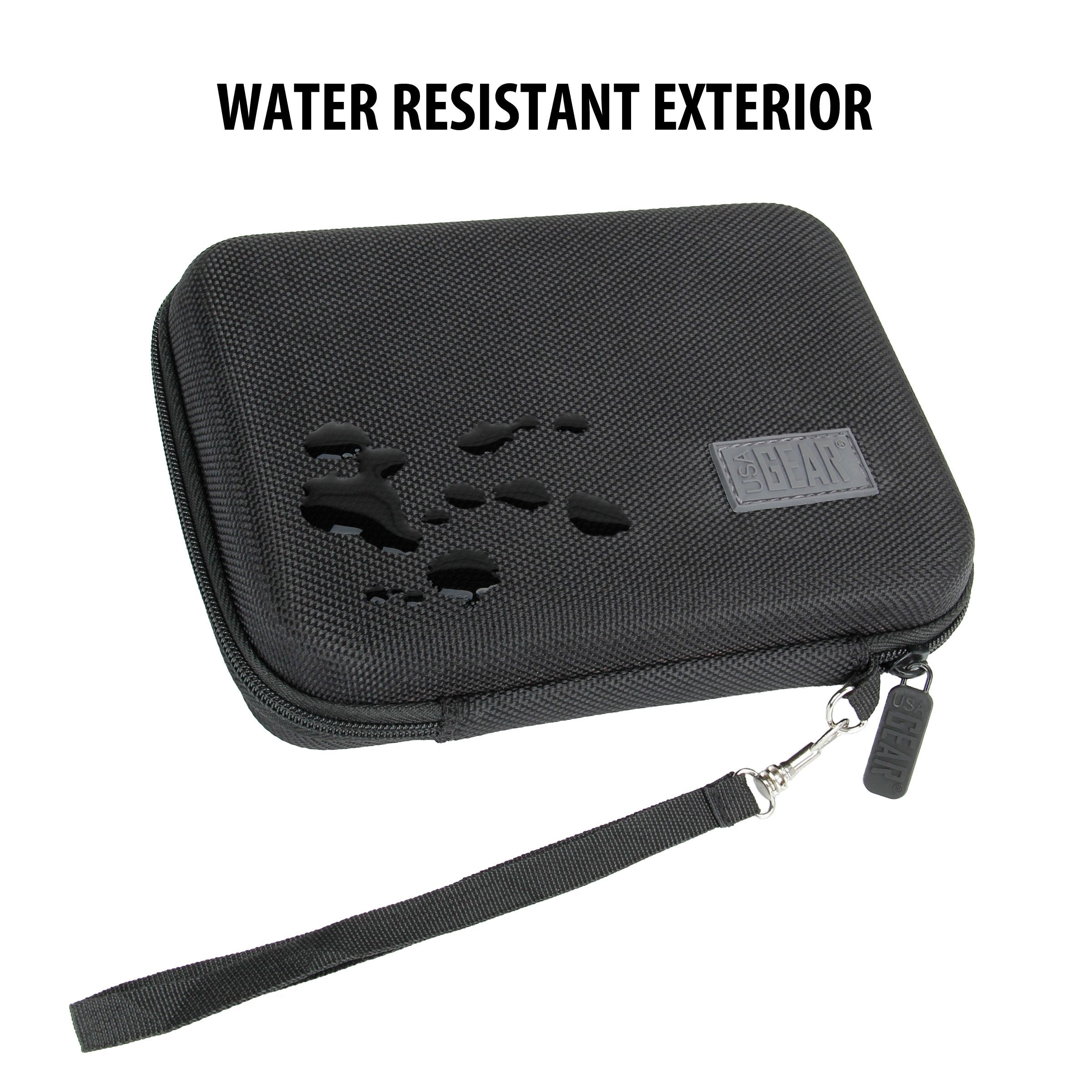 USA Gear Travel Electronics Organizer - Water Resistant Zipper Ca - USA Gear Official Product View 6