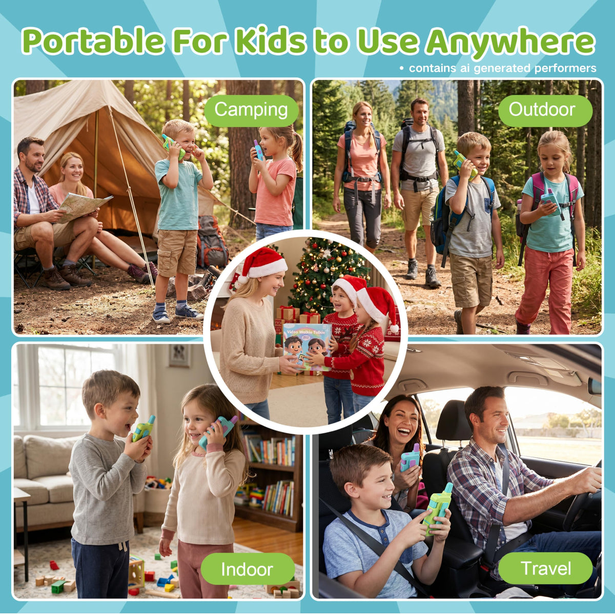 Video Walkie Talkies for Kids Ages 3 12 Camping Outdoor Toys - AISPARKY Official Imagery - 7