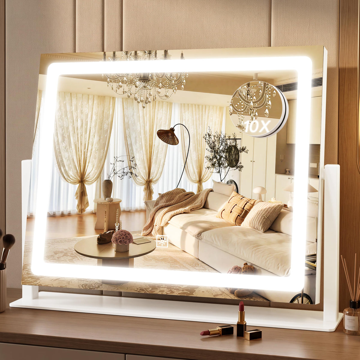 Vanity Mirror with Lights 16 x12 LED Makeup Mirror 3 Color - CraftCraze Official Imagery - 2