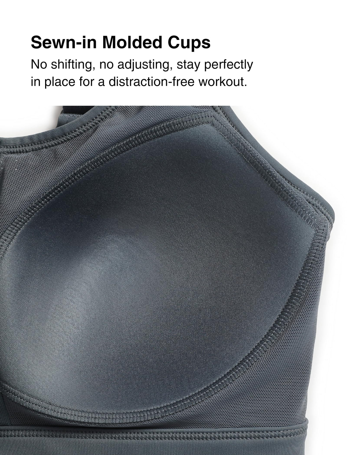 Yvette Adjustable Sports Bras High Impact Zip Front - Yvette Official Imagery - 8