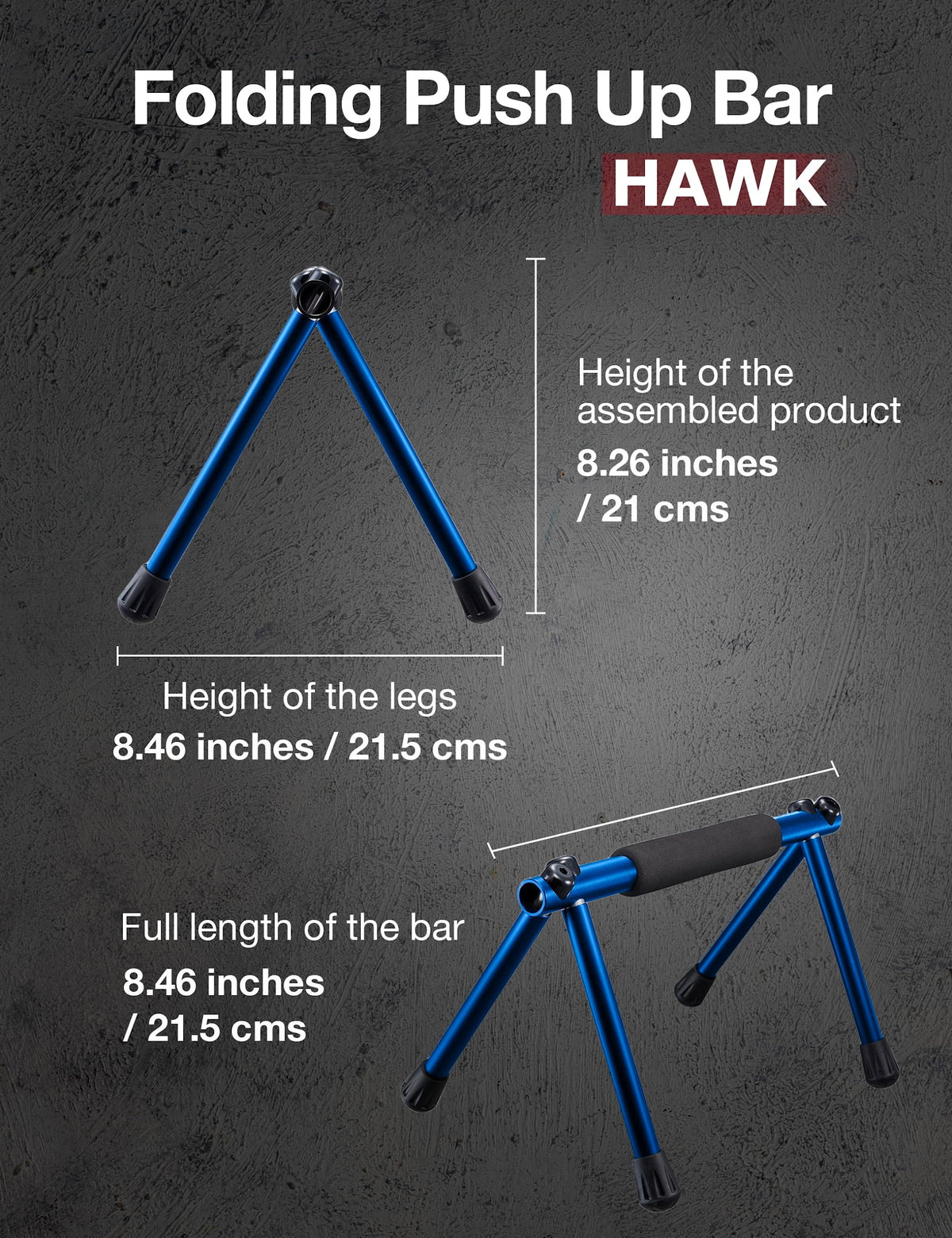 Push Up Bar Folding Dip Bar for Home Workout Lightweight - Withgear Official Imagery - 7
