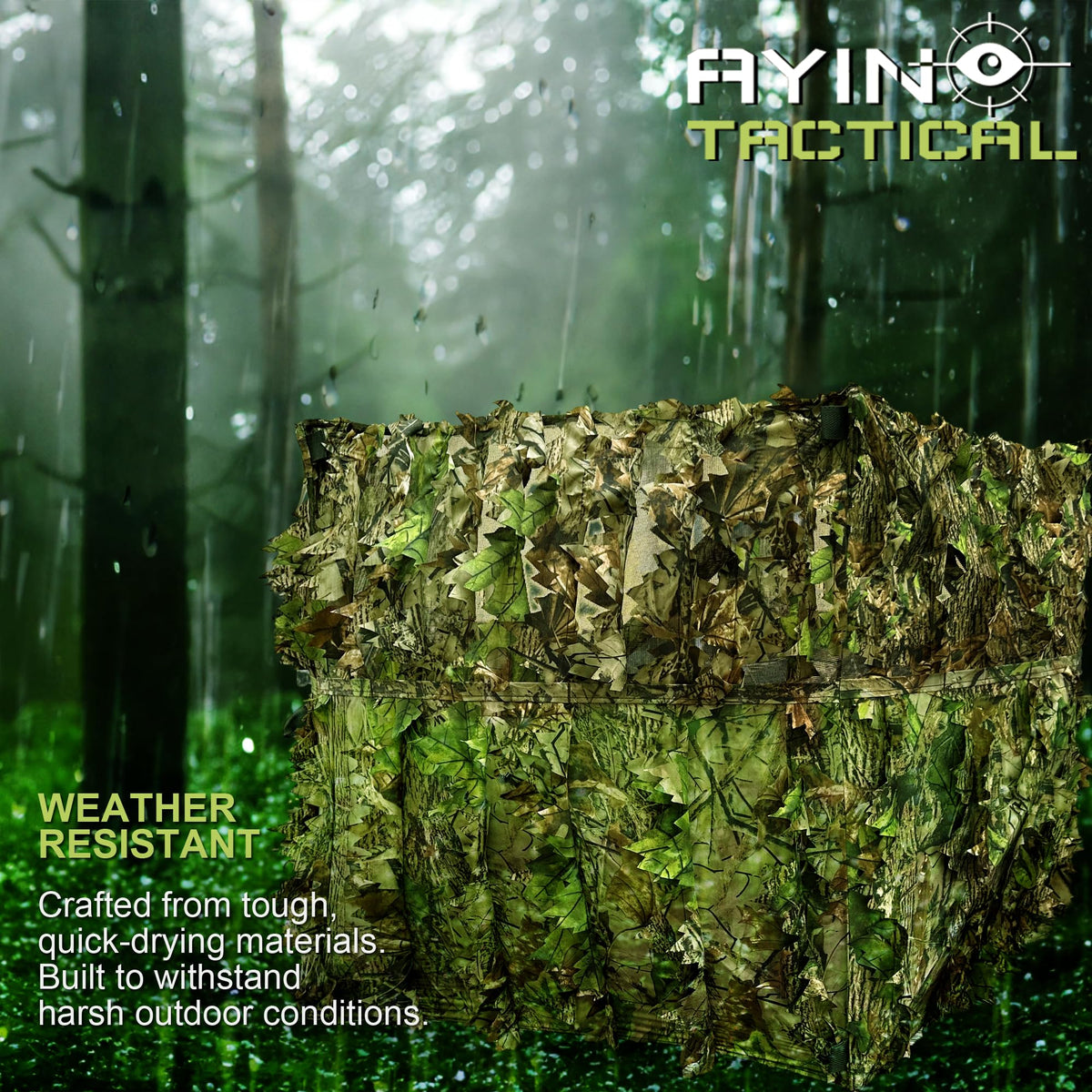 Hunting Blind for Turkey 3D Leafy Ground Blind for Deer - AYIN Official Imagery - 6