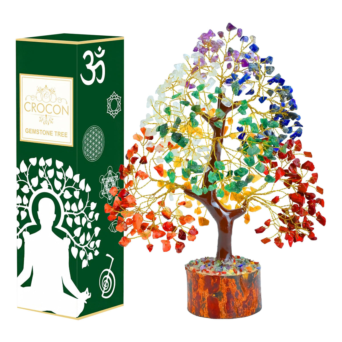 Crocon 7 Chakra Crystal Tree of Life Healing Crystals Tree - Crocon Official Imagery - 1