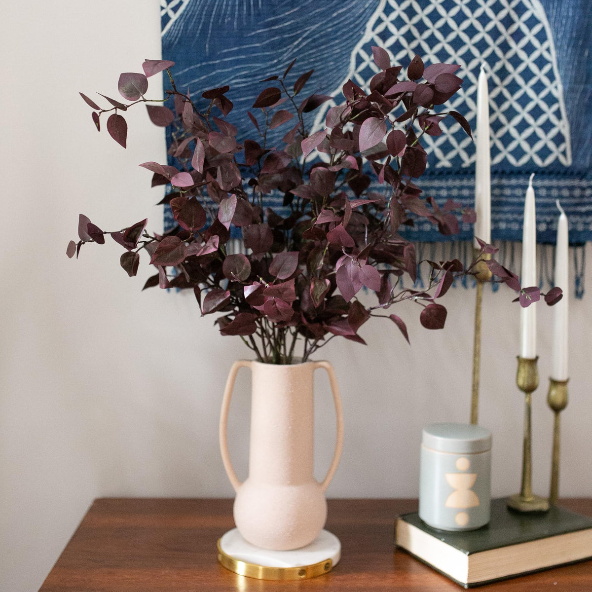 5PCS Artificial Fall Eucalyptus Leaves Stem Plants 32 7 inch - HyeFlora Official Imagery - 6
