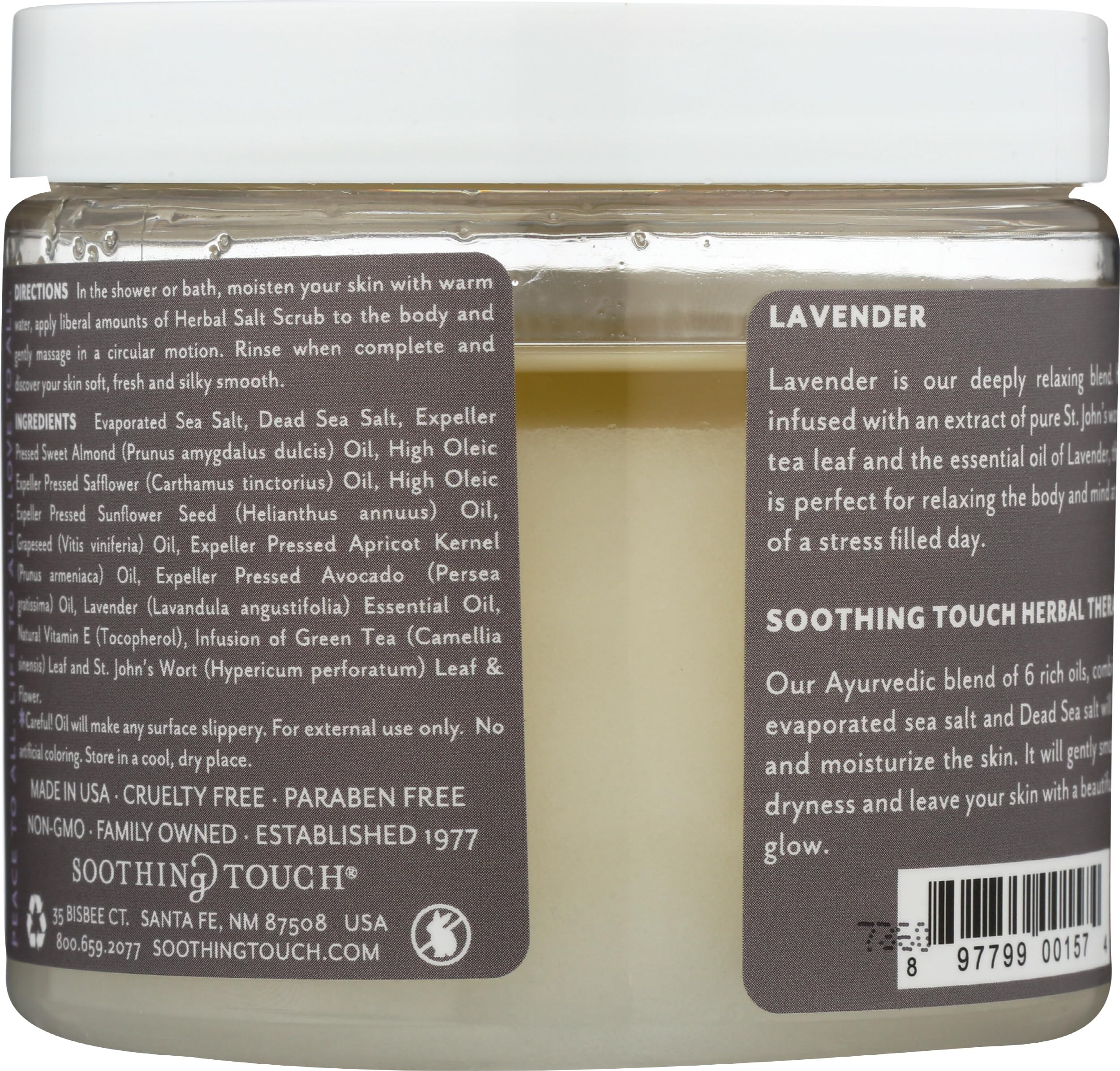 Soothing Touch Herbal Salt Scrub, Lavender - Soothing Touch Official Product View 2