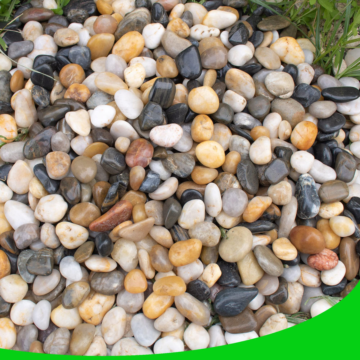 Pebbles for Plants 18 lb Natural River Rocks Garden - CJGQ Official Imagery - 1