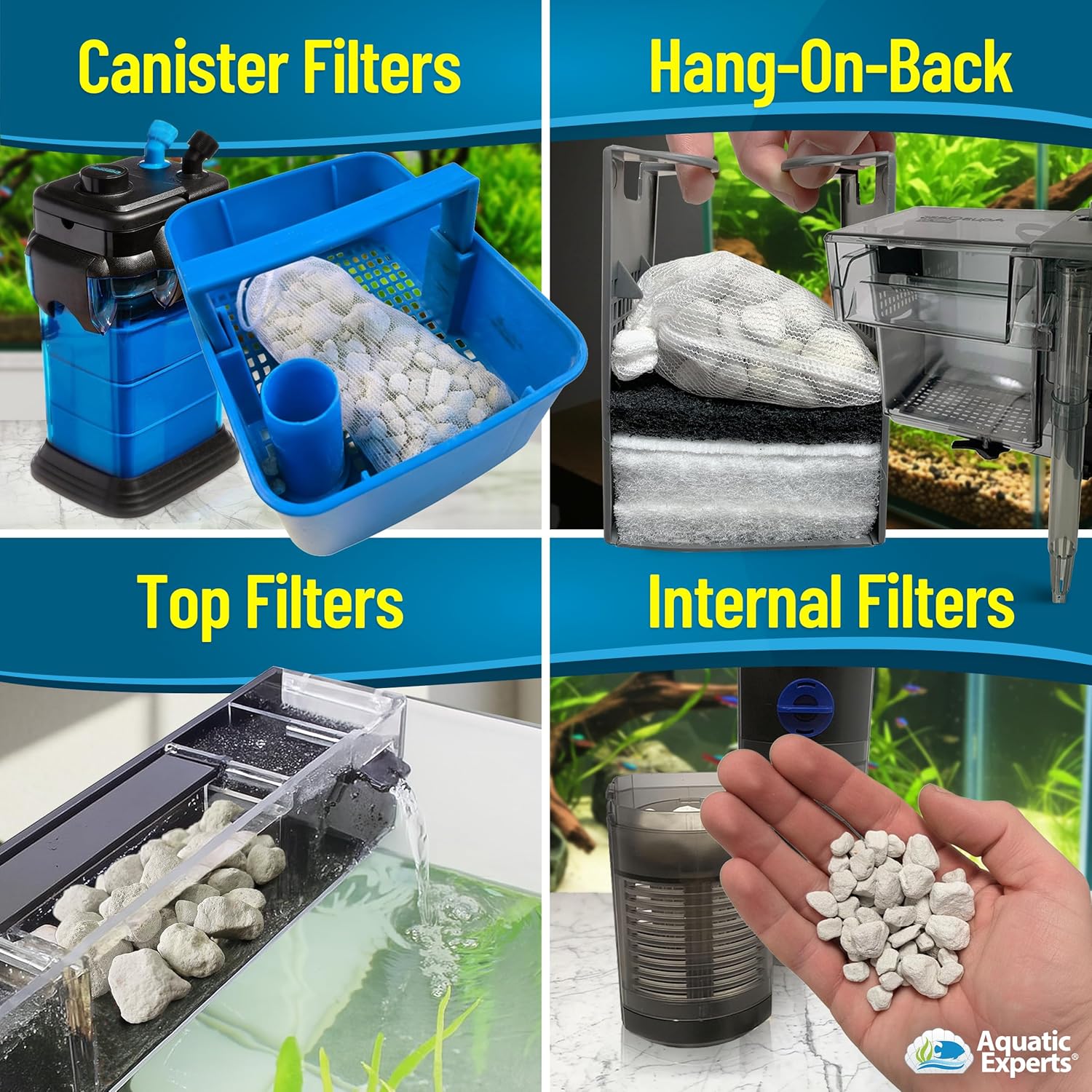 Aquatic Experts AquaMaze Aquarium Bio Media for freshwater and saltwater tanks, 500 mL filter media for healthy aquatic environments