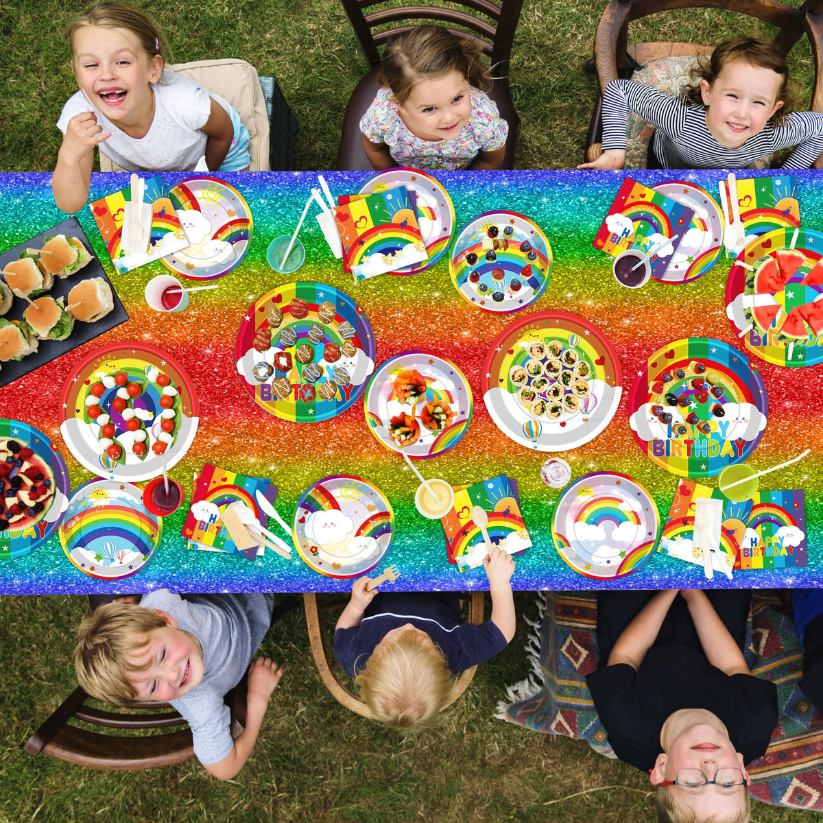 Rainbow Birthday Party Supplies Rainbow Theme Party - DMIGHT Official Imagery - 6