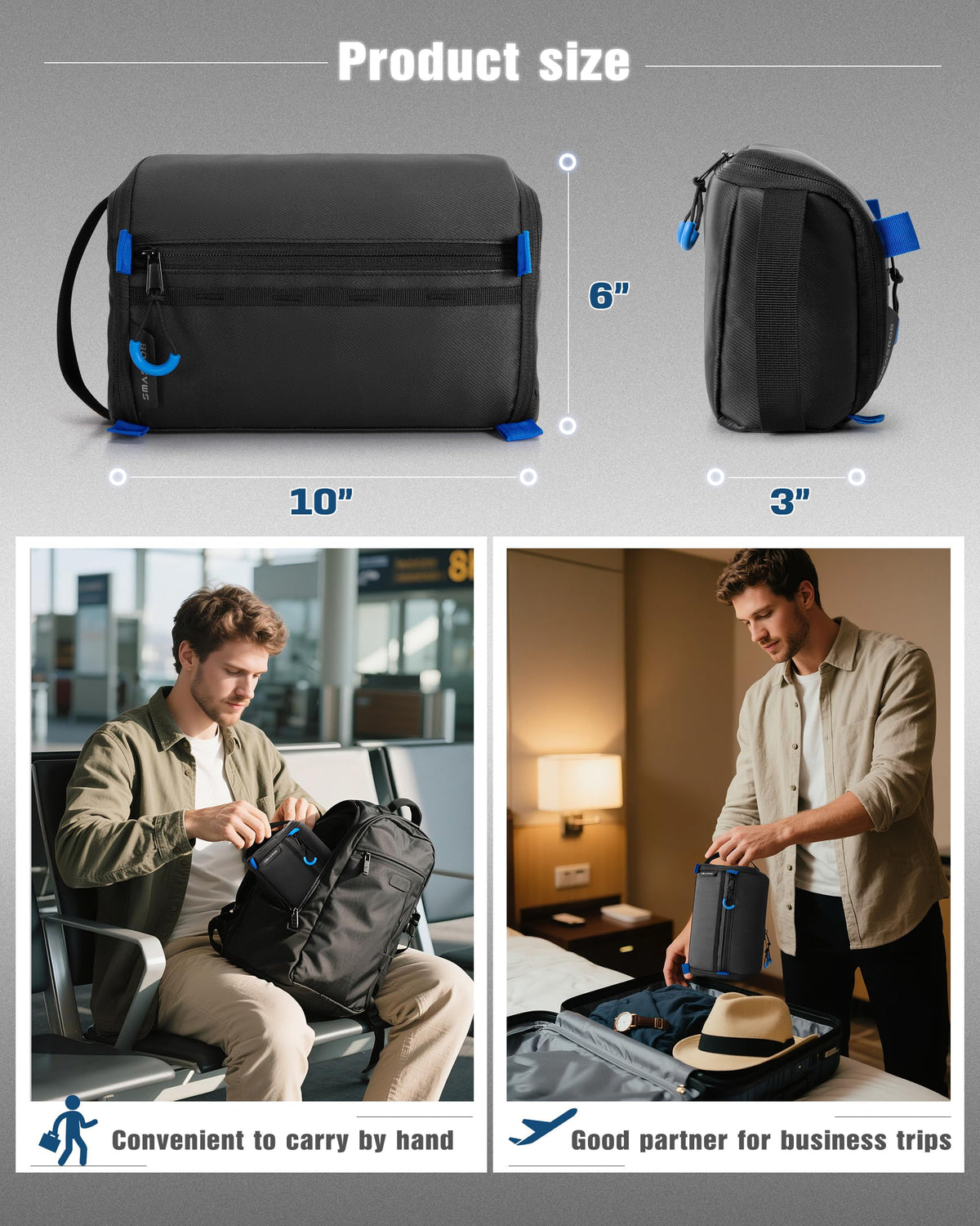 Electronics Organizer Travel Case Tech Bag Charger Pouch - Smasrob Official Imagery - 3