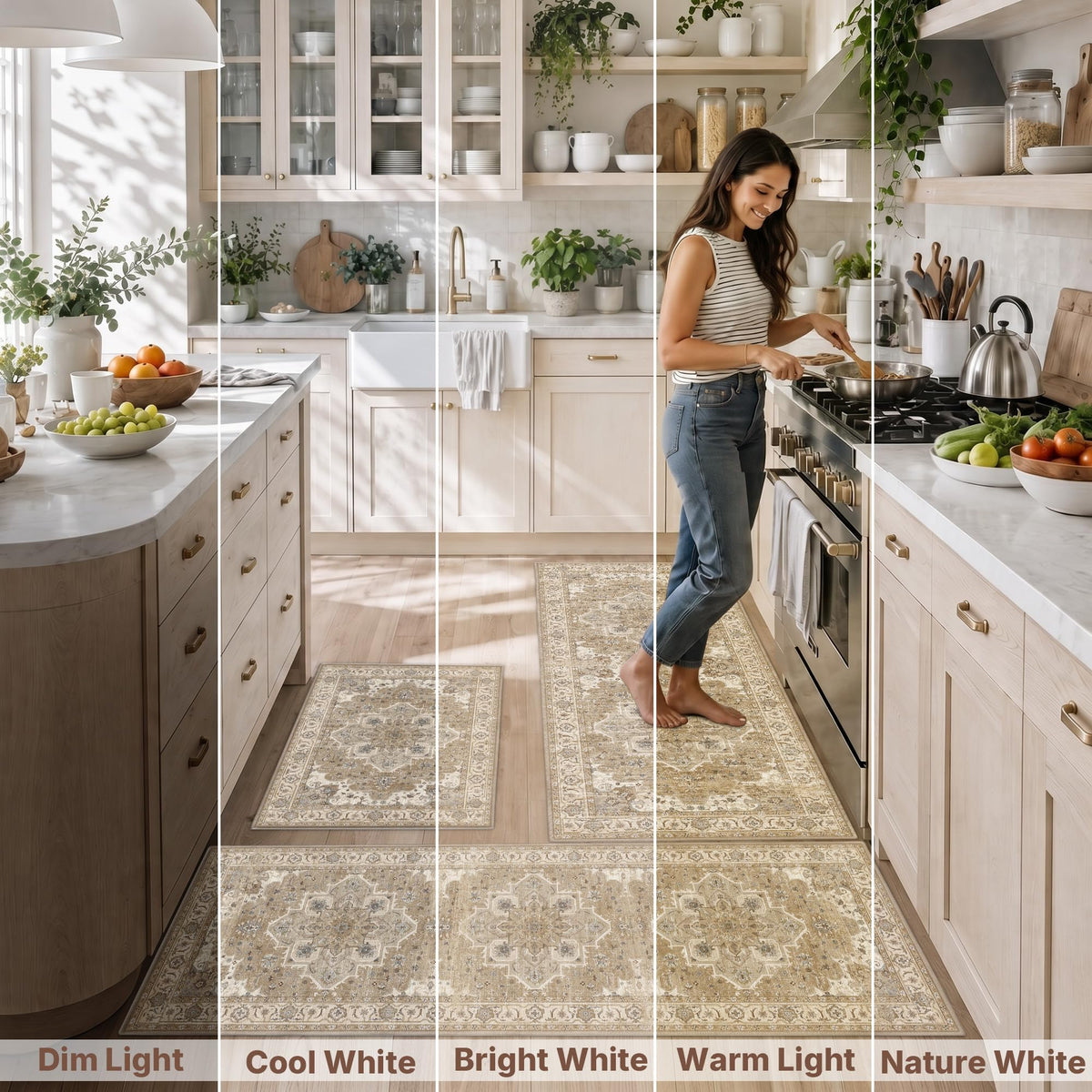3 Piece Kitchen Rugs Sets with Runner Washable Non Slip Soft - Articosy Official Imagery - 7