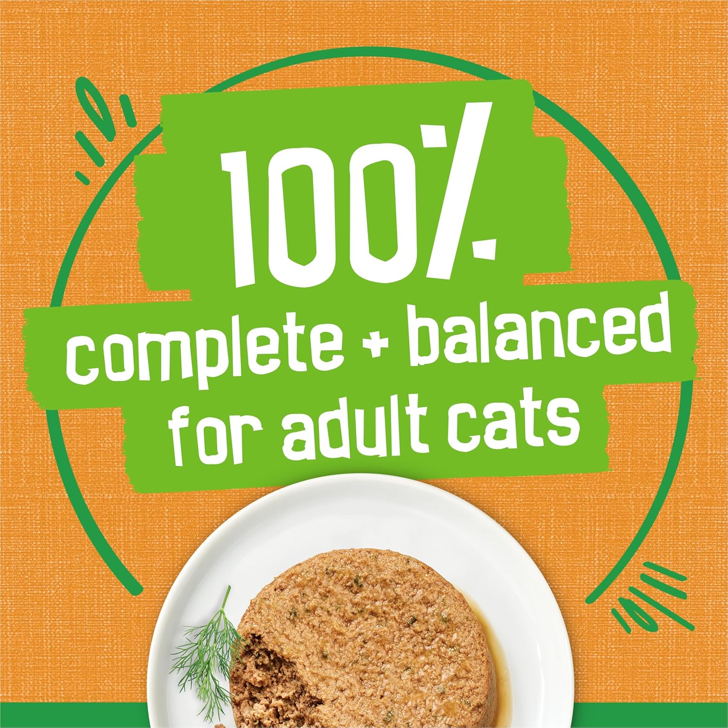 Friskies Indoor Cat Food Pate Chicken Dinner with Garden Greens, 5.5 oz cans, pack of 24, showing canned cat food with chicken and greens