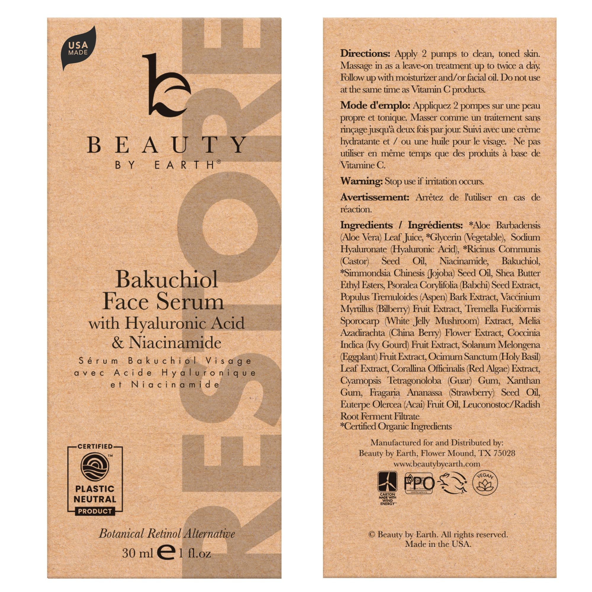 Beauty by Earth Bio Retinol Alternative Bakuchiol Serum - Smooths Fine Lines & - Beauty by Earth Official Product View 7