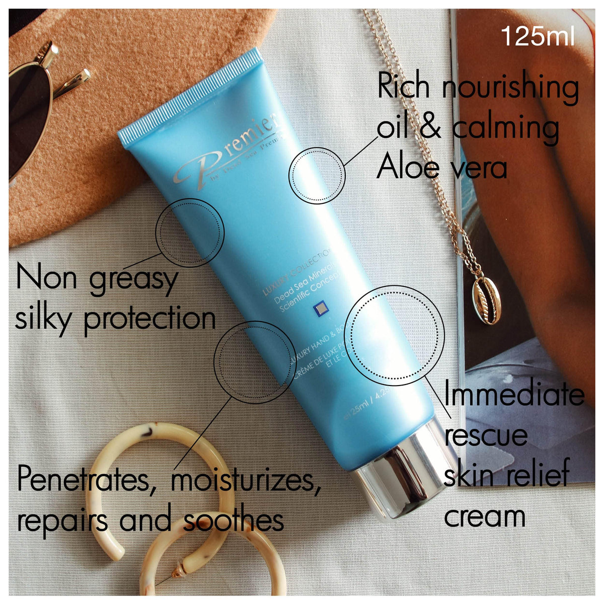 Premier Dead Sea Hydrating Hand Cream Aloe Vera Witch Hazel - Premier Official Imagery - 3