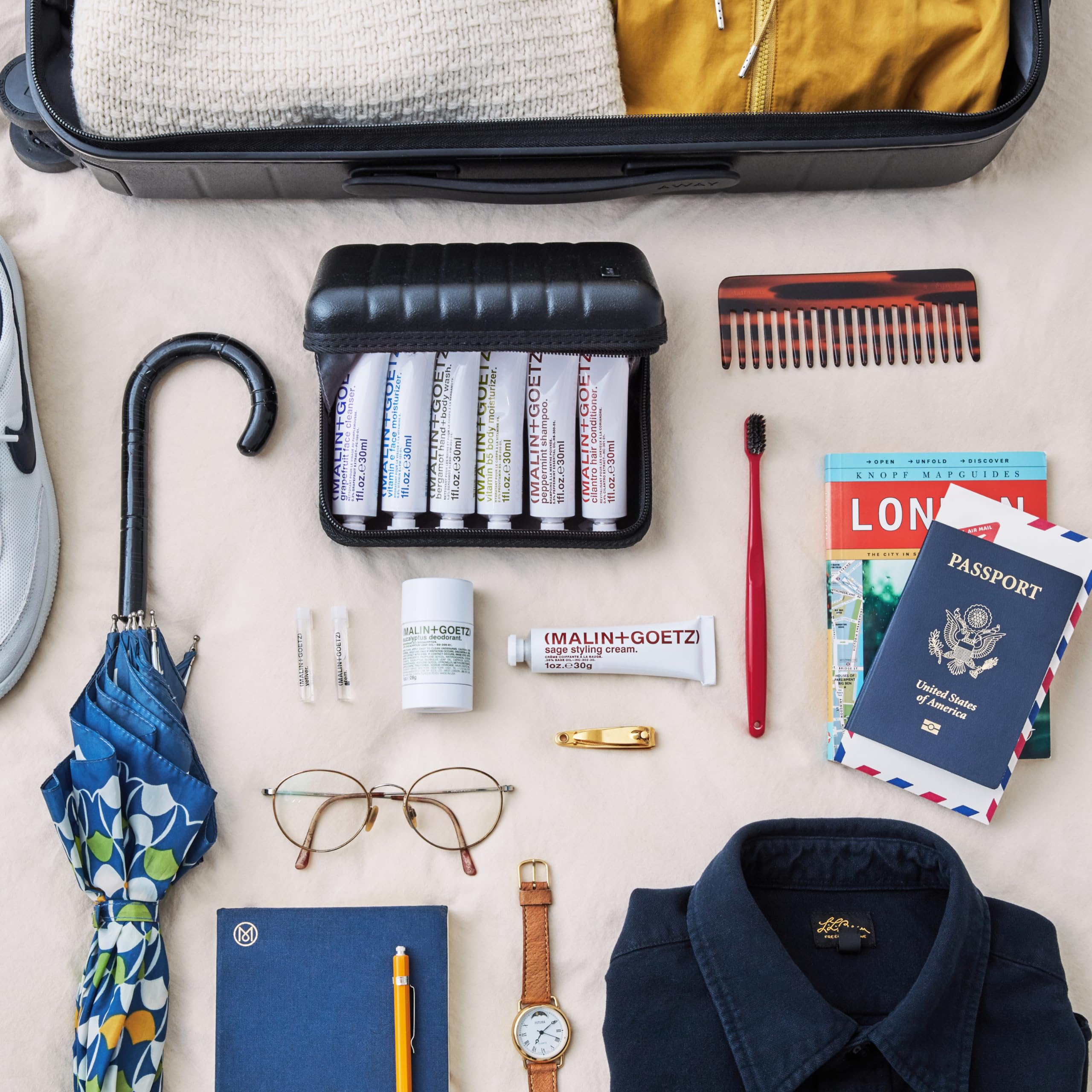 MALIN+GOETZ Best-Sellers Travel Kit | Six Everyday Essentials for Face, Body + Hair | Grapefruit Face Cleanser, Vitamin E Face Moisturizer, Peppermint Shampoo + More | Vegan, Travel-Friendly(6 x 1 oz) - Elefair Tech Official Product View 7
