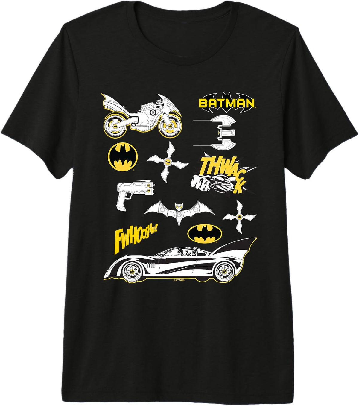 Batman Icons and Gadgets Premium Tri Blend T Shirt - BATMAN Official Imagery - 2