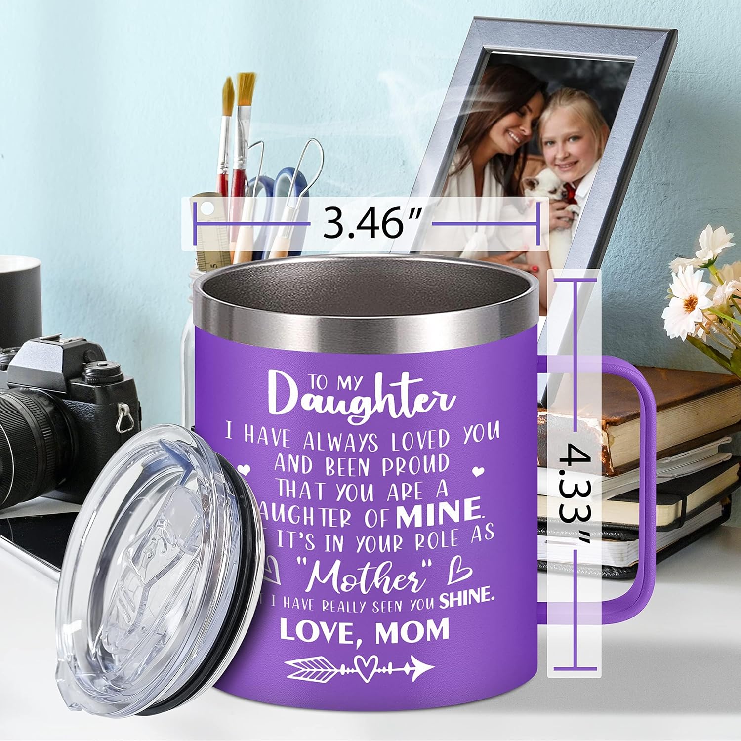 Hexagram Mothers Day Gifts for Daughter, 14oz Mug, Daughter Gift from Mom