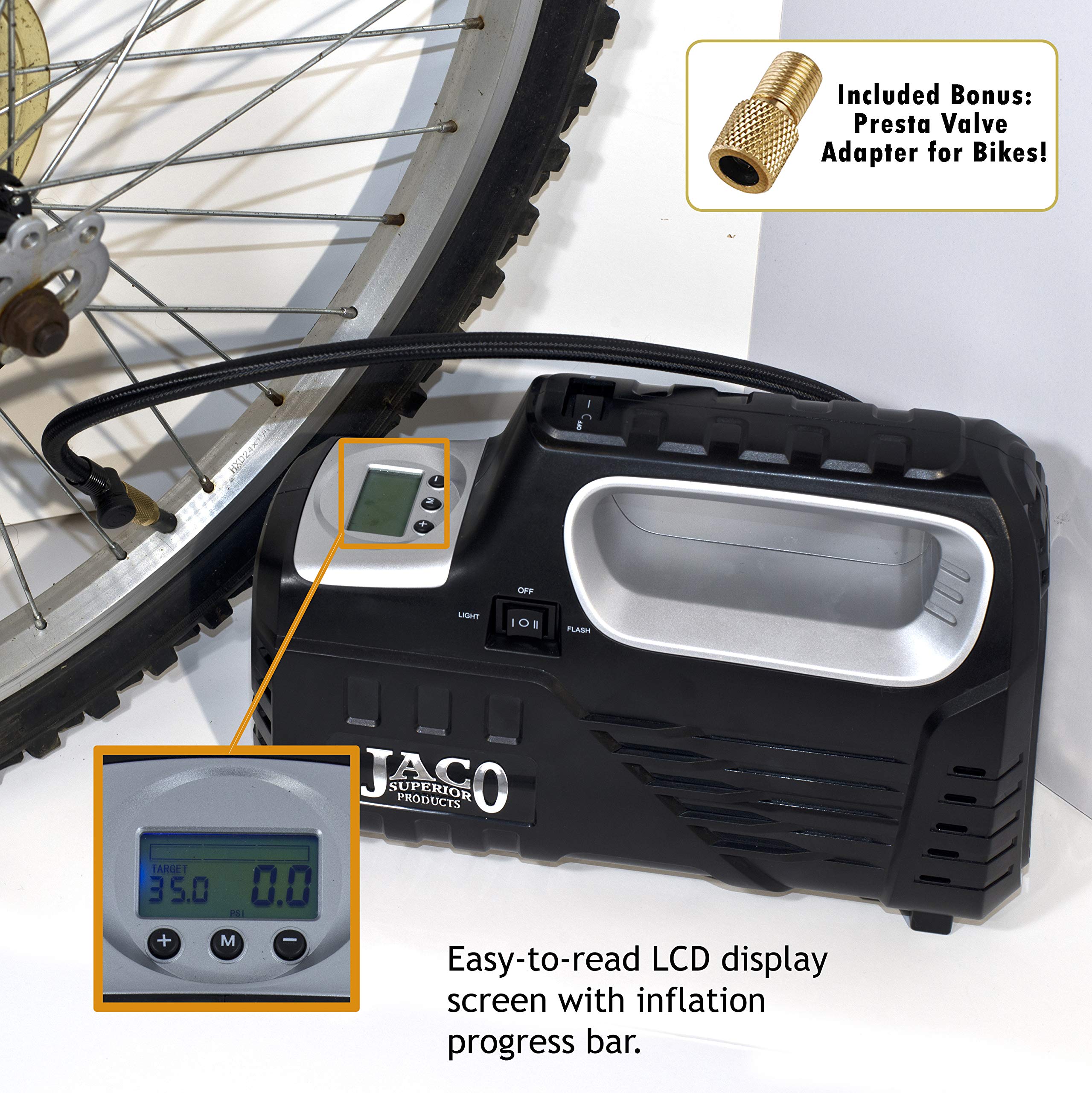 JACO Superior Products JACO SmartPro 2.0 AC/DC Digital Tire Infla - JACO Superior Products Official Product View 4