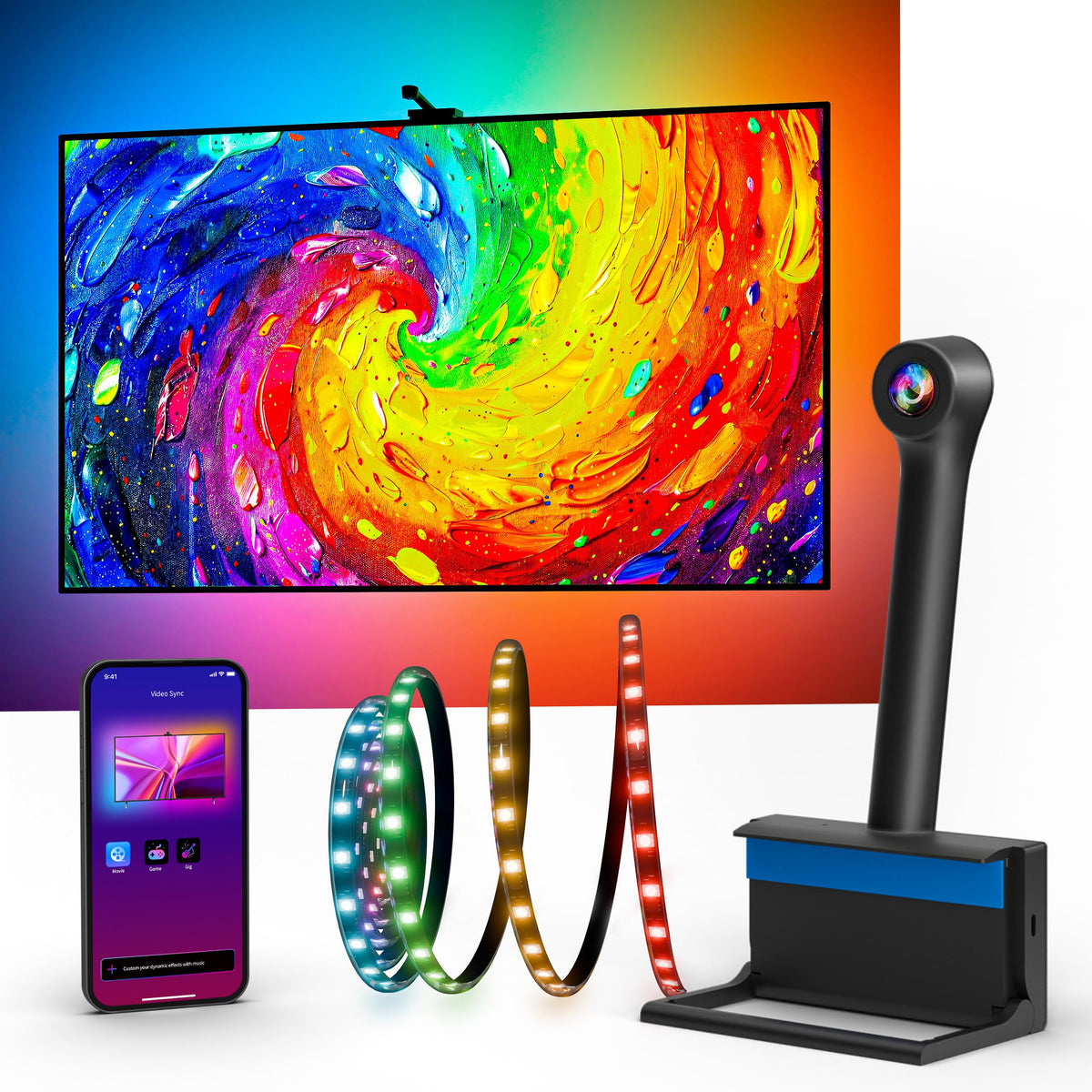 TV LED Backlight 180 Camera Multi Zone Color Sync 55 65 TVs - Ailofy Official Imagery - 1