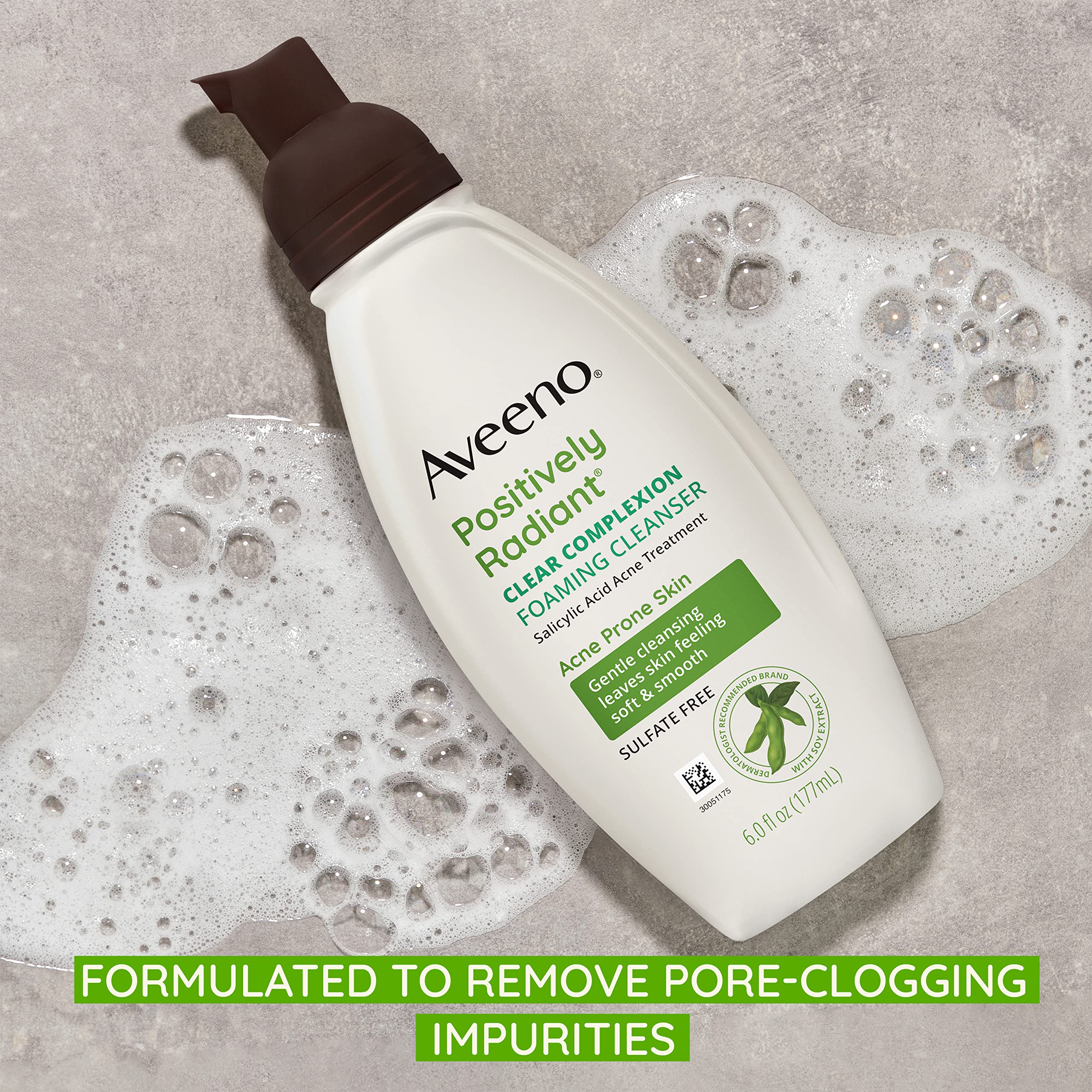 Aveeno Clear Complexion Foaming Oil Free Facial Cleanser - Aveeno Official Imagery - 5