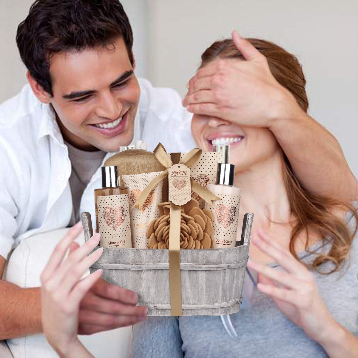 Spa Gift Basket Bath and Body Set with Vanilla Fragrance by - LOVESTEE Official Imagery - 7