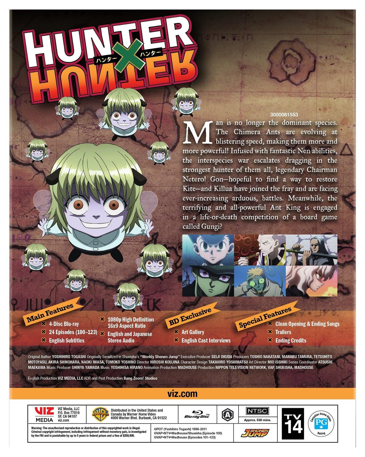 Hunter X Hunter Set 6 - Various     
       			(Actor) 
       	          Rated:      NR           Format: Blu-ray Official Imagery - 4
