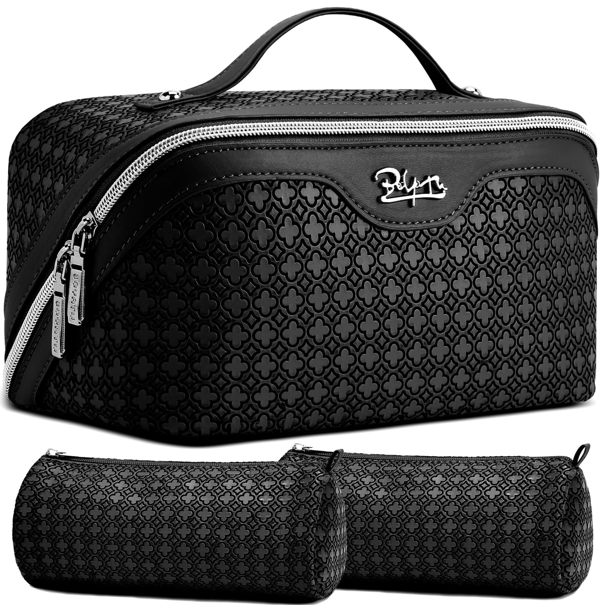 BOYATU Travel Makeup Bag for Women Four Leaf Clover 3 Pcs - BOYATU Official Imagery - 2