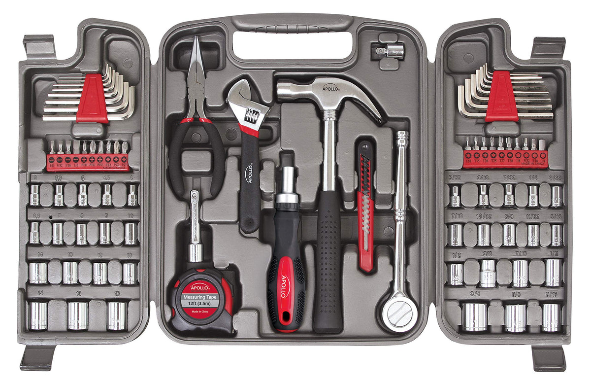 Apollo Tools 53 Piece Home Repair Tool Set Red DT9408 - Apollo Official Imagery - 3