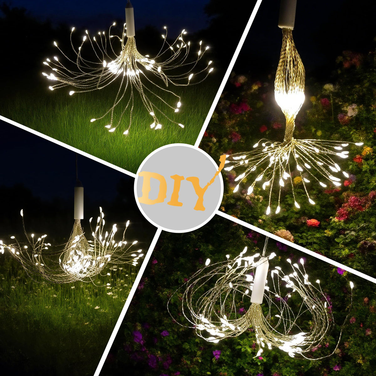 WIND STAR Firework Lights Hanging 480 LED Rechargeable - WIND STAR Official Imagery - 5