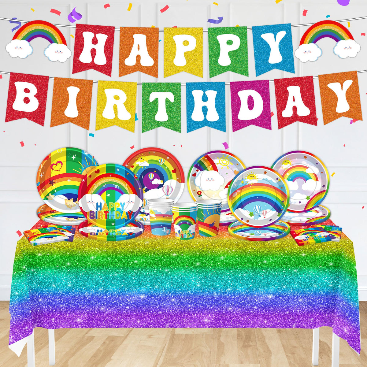 Rainbow Birthday Party Supplies Rainbow Theme Party - DMIGHT Official Imagery - 7