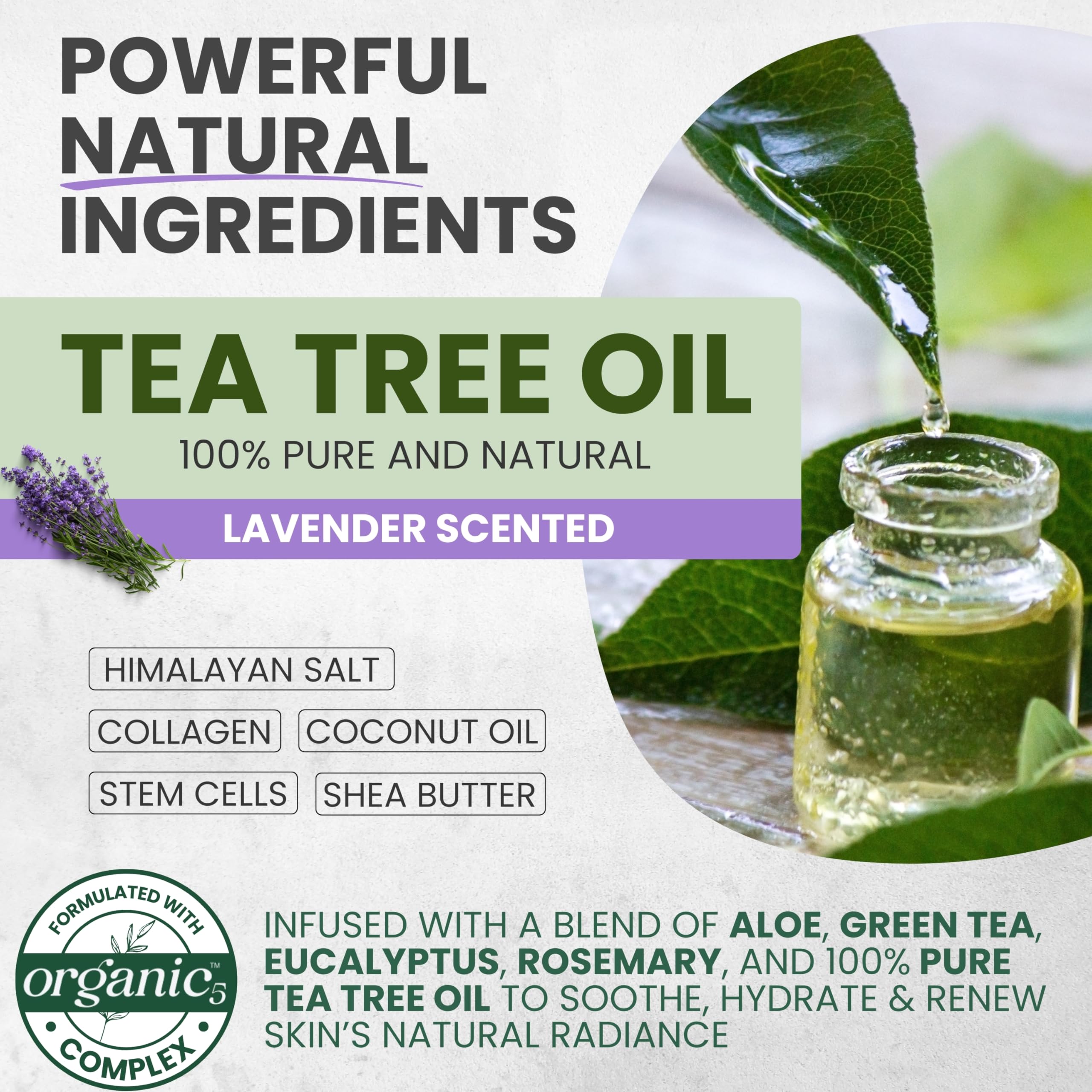 KESMEDIK Tea Tree Oil Foot & Body Scrub with Himalayan Salt & Shea Butter - KESMEDIK Official Product View 5