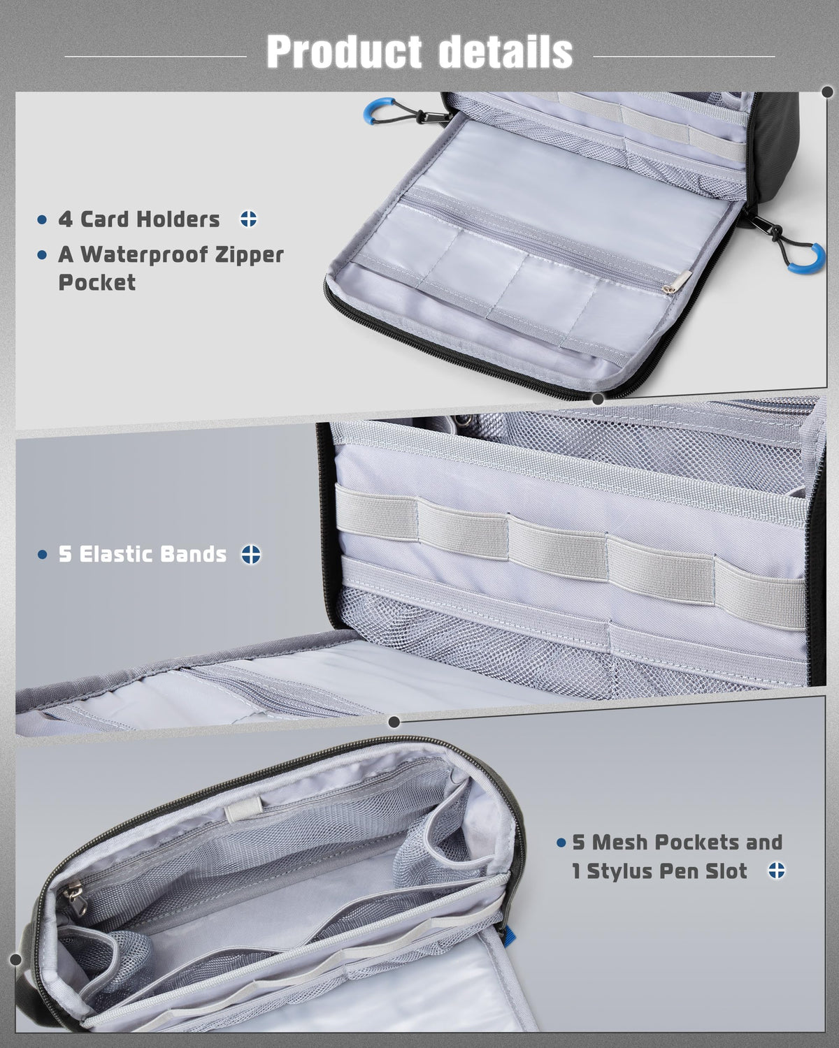 Electronics Organizer Travel Case Tech Bag Charger Pouch - Smasrob Official Imagery - 5