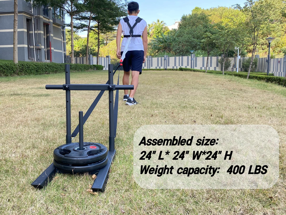 Weight Sled for Training Adjustable Handle Push Pull Workout - shikoyi Official Imagery - 7