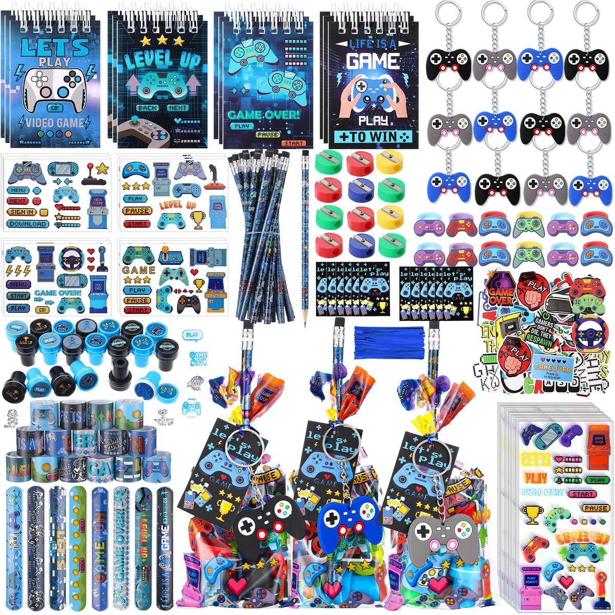 Sayglossy 251 Pcs Cool Video Game Party Favors Set Birthday - Sayglossy Official Imagery - 1