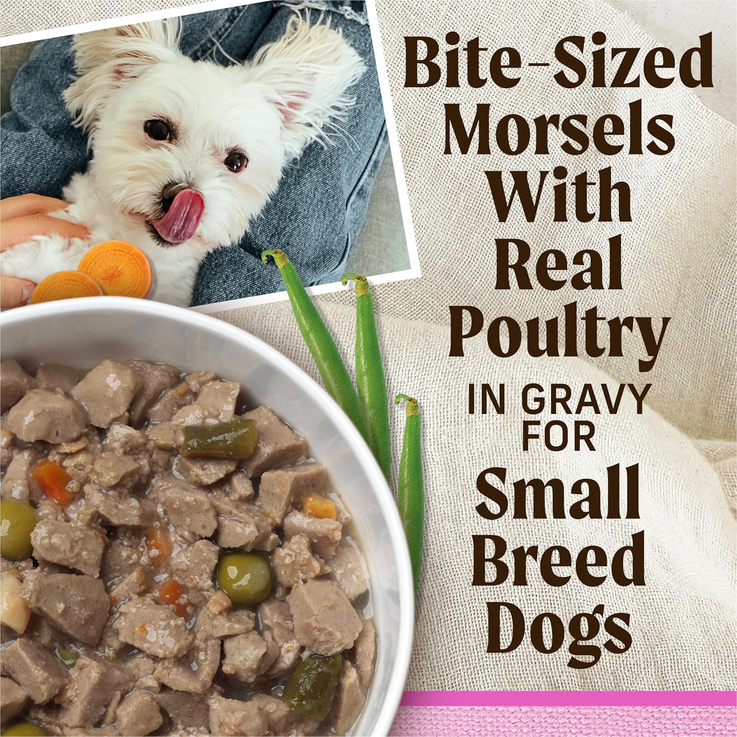 Merrick Lil’ Plates grain-free soft wet dog food for small dogs, Tiny Thanksgiving dinner, 3.5 oz tubs, pack of 12