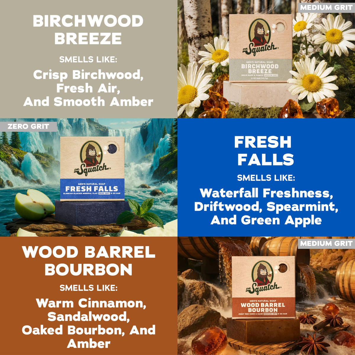 Dr Squatch Natural Men s Bar Soap Body Soap Bar - Dr. Squatch Official Imagery - 4