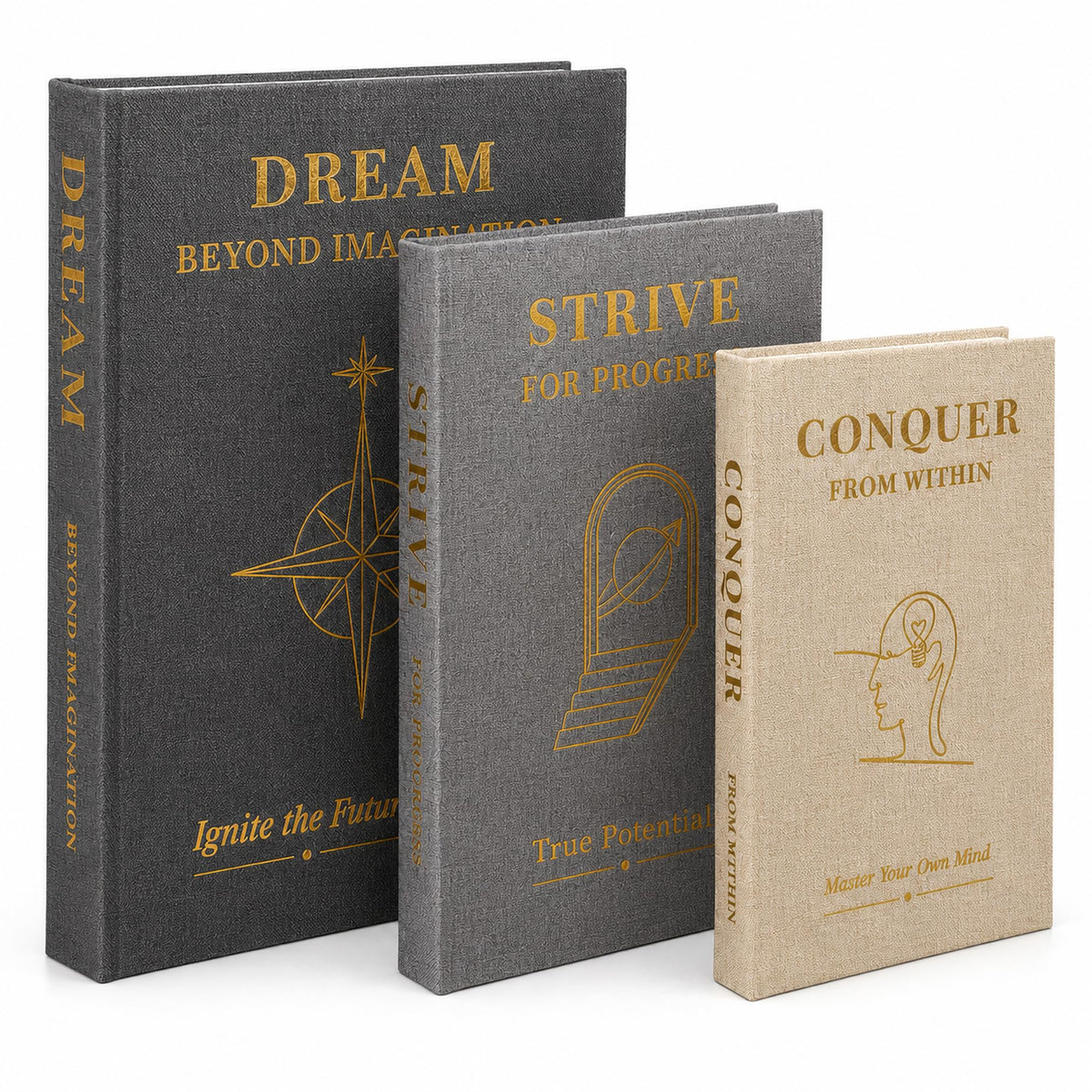 Decorative Books Set of 3 Linen Coffee Table Books - Oxdigi Official Imagery - 8