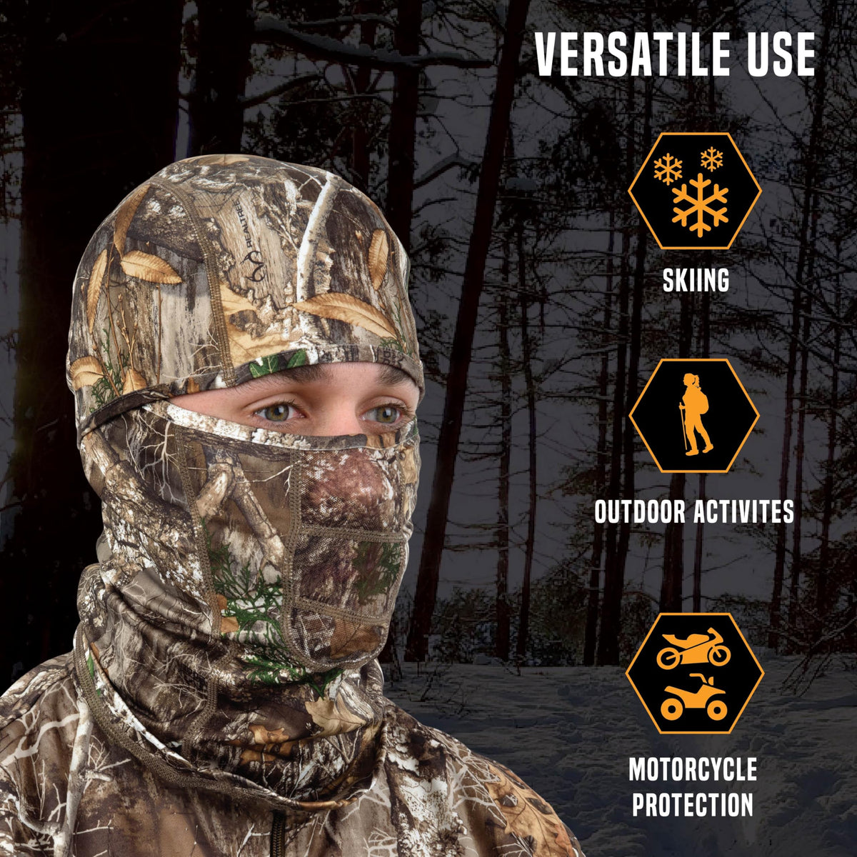 Allen Company Vanish Stretch Fit Camouflage Balaclava Camo - AC Allen Official Imagery - 5