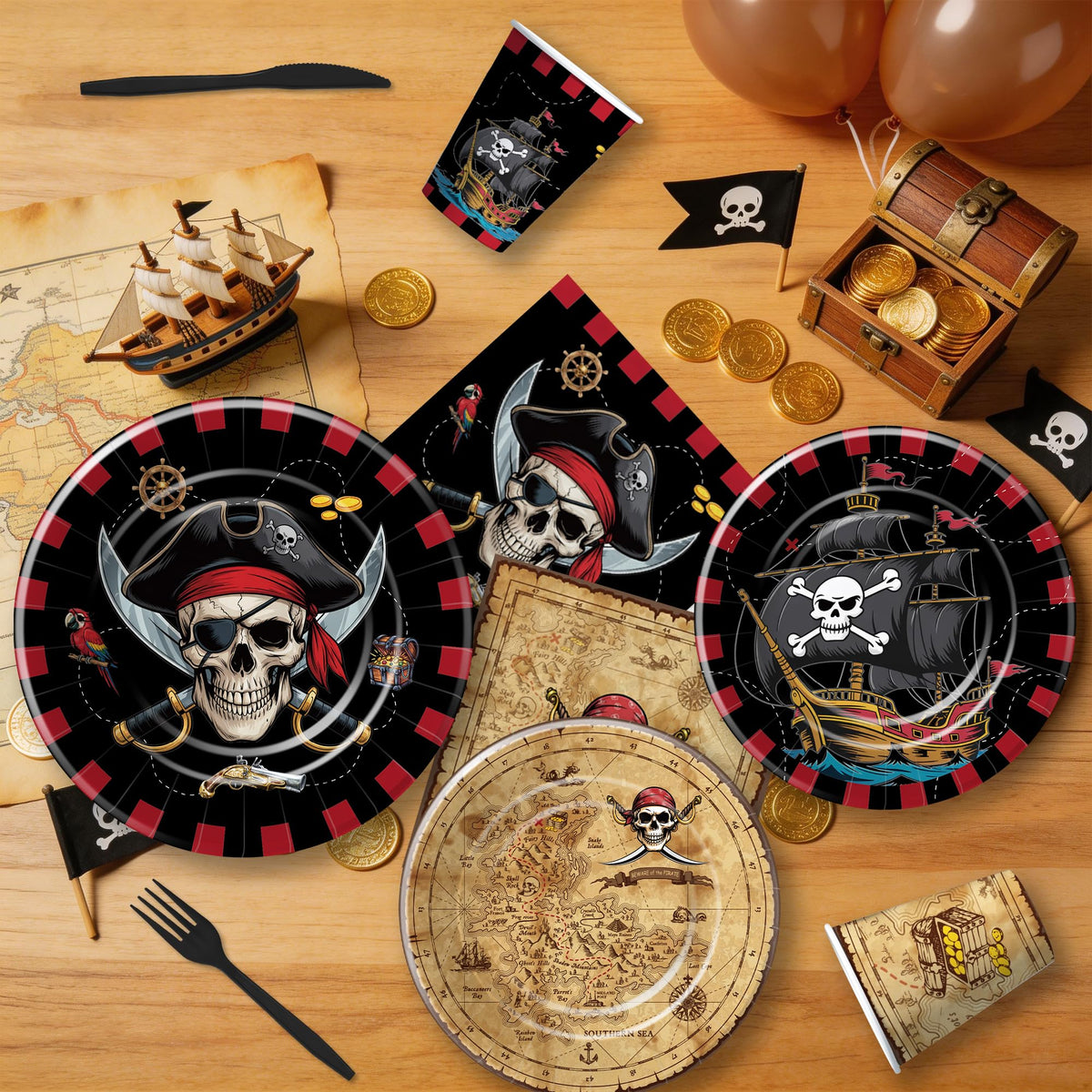 Pirate Party Decorations Pirate Birthday Party Supplies - HOAKWA Official Imagery - 8