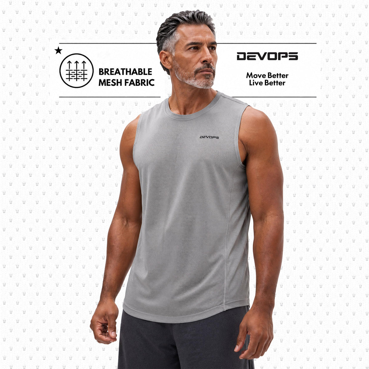 DEVOPS 3 Pack Men s Tank Tops Sleeveless Muscle Shirts Dry - DEVOPS Official Imagery - 7
