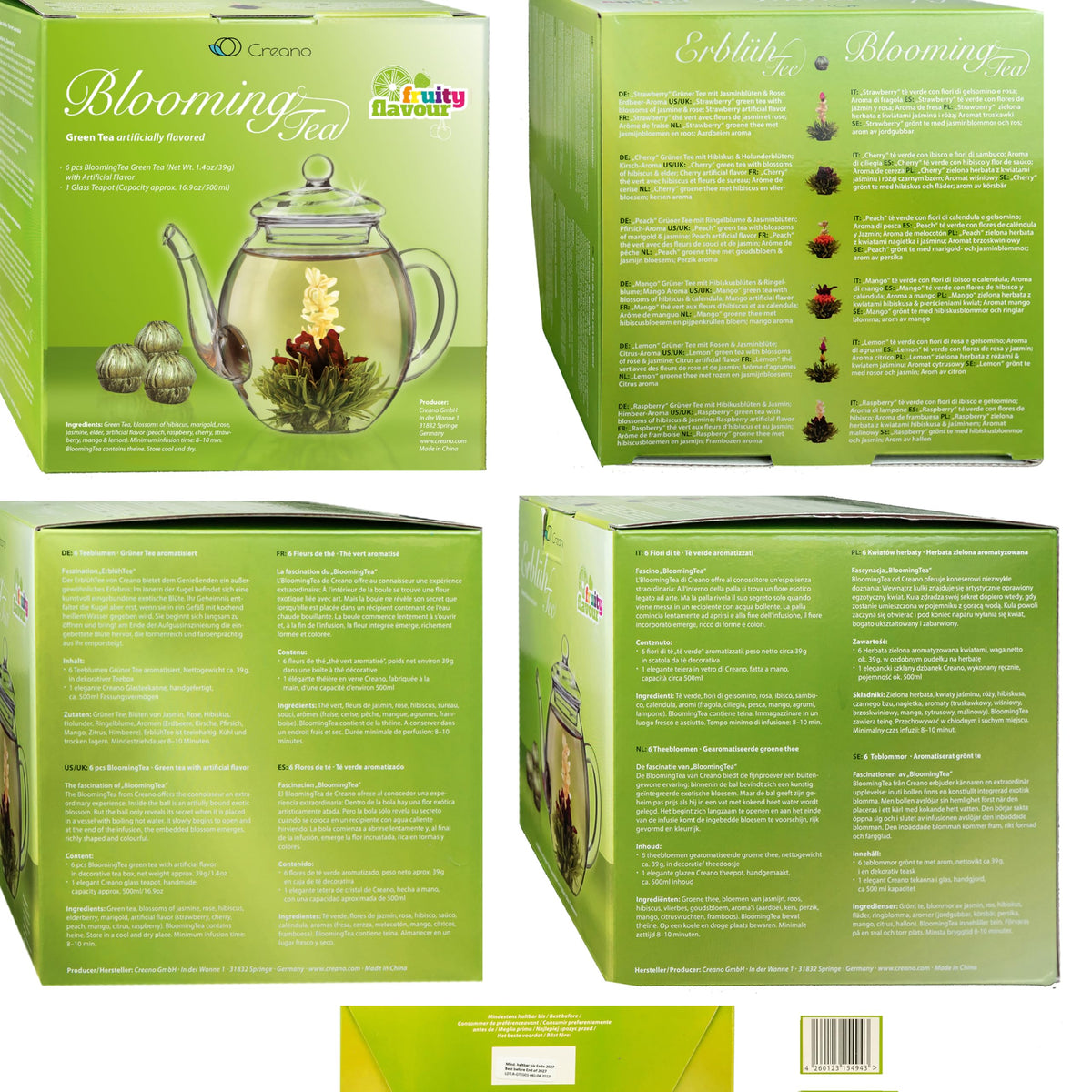 Creano Blooming Tea Gift Set with Glass Teapot 17oz - Creano Official Imagery - 8