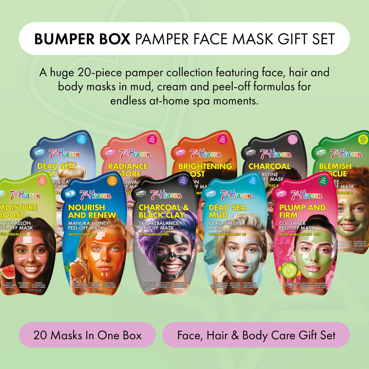 7th Heaven Bumper Box Skin Care Gift Set 20 Pack Variety - 7th Heaven Official Imagery - 3